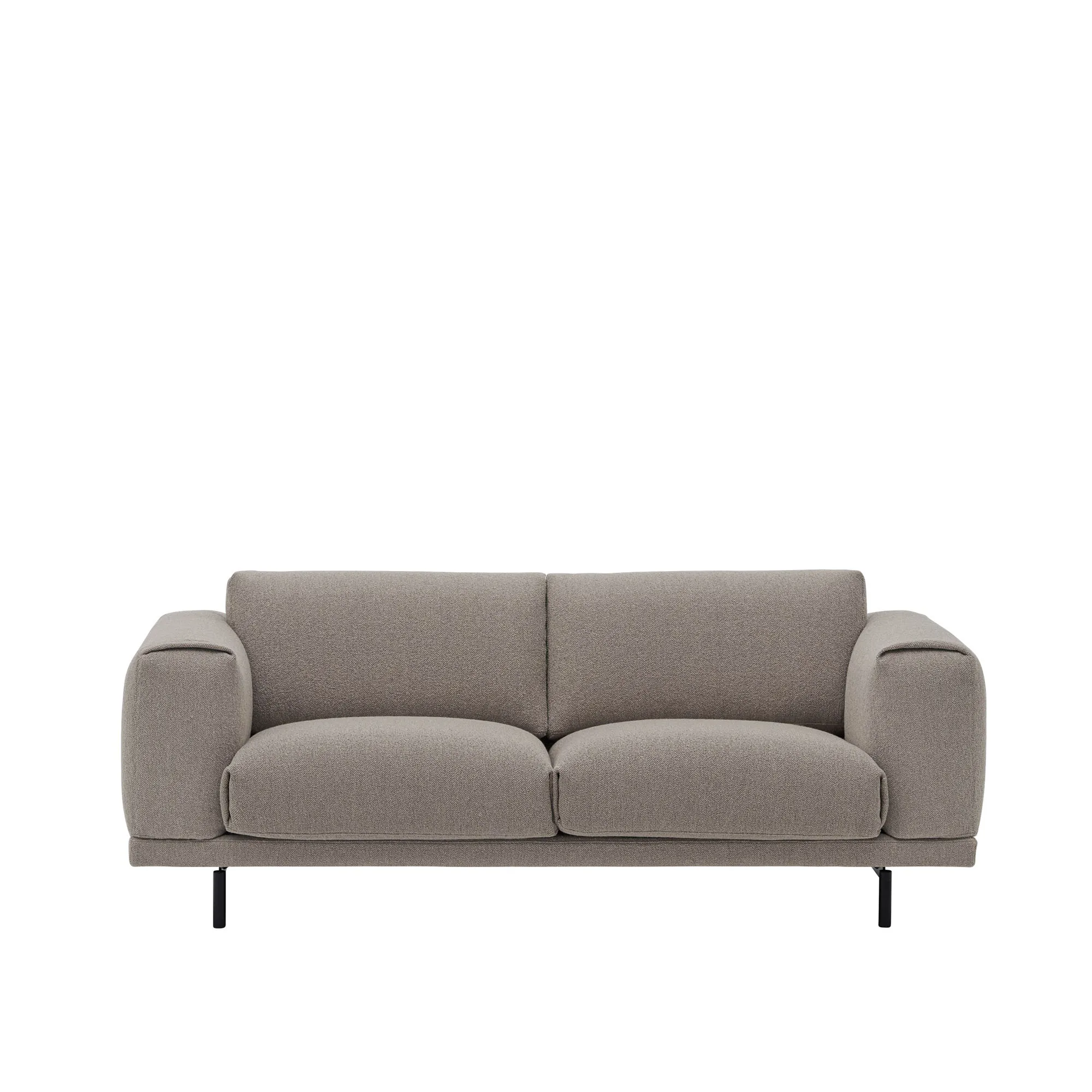 Rest sofa 2-seater black metal base hearth 6 - 1