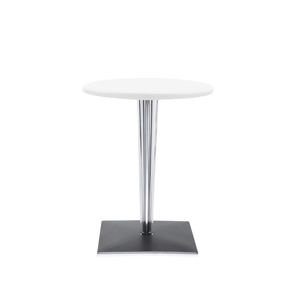 Top Top Table 4212 Ø70, White Melamine Top, Square Base