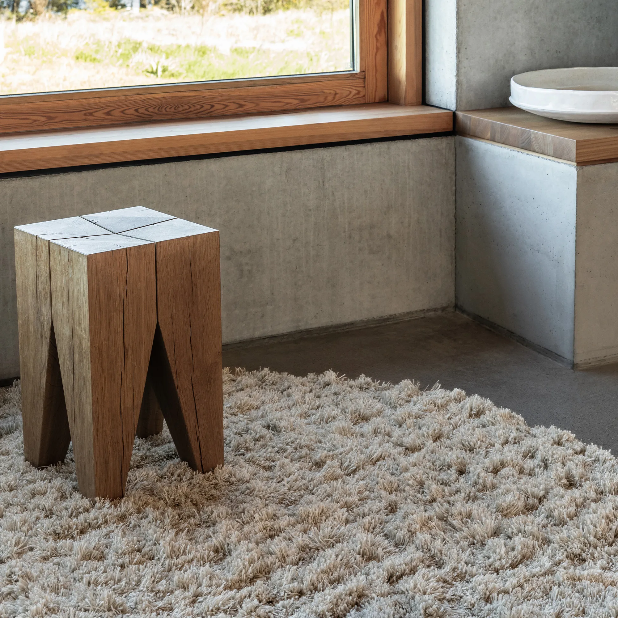 Ålegræs Kalk 881 villa- ja pellavamatto - 4