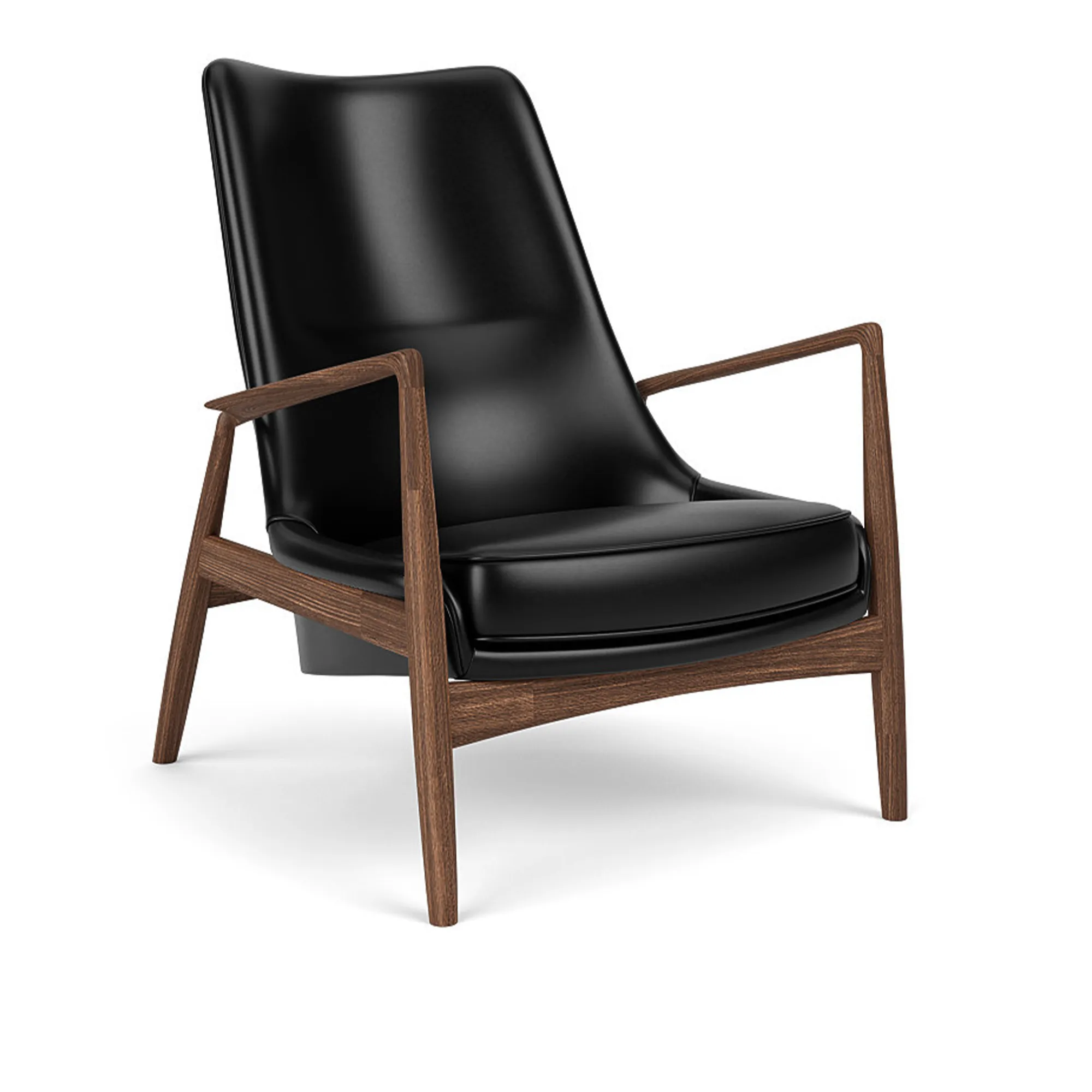 The Seal Lounge Chair High Walnut