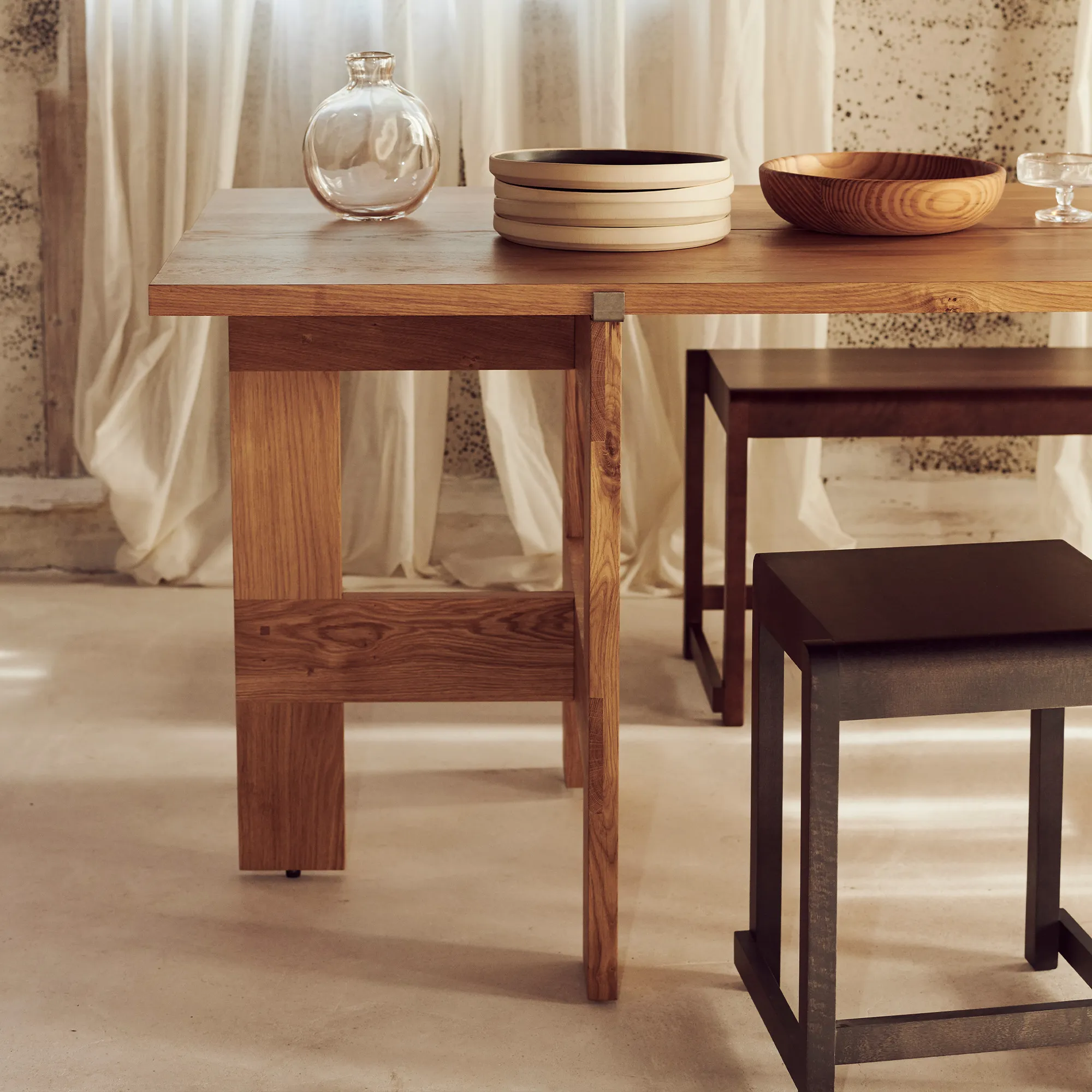 Farmhouse Trestle Planks eettafel - 11
