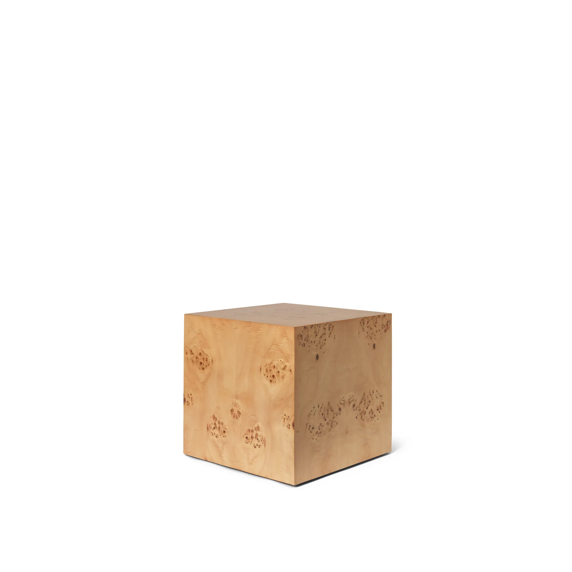 Burl Cube Side Table - 1