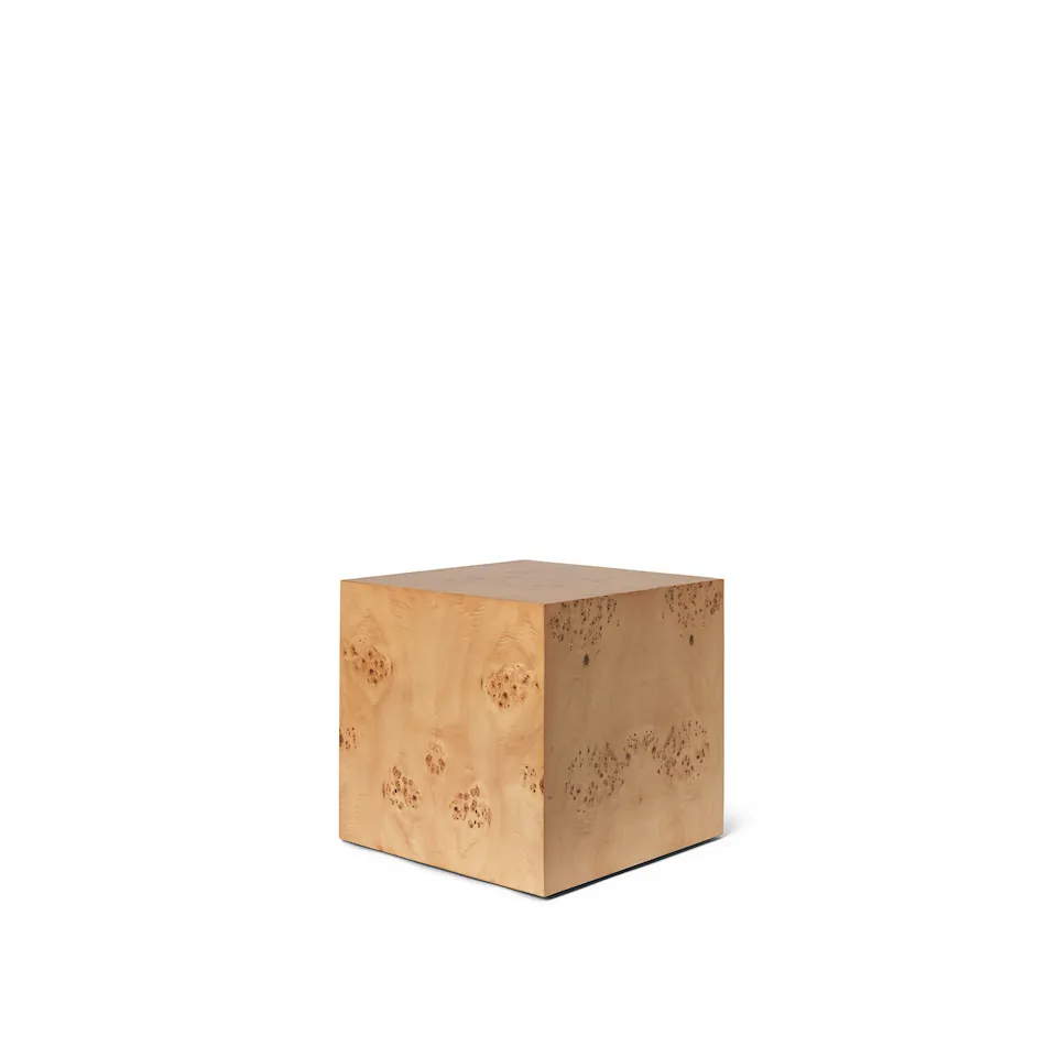 Burl Cube Side Table