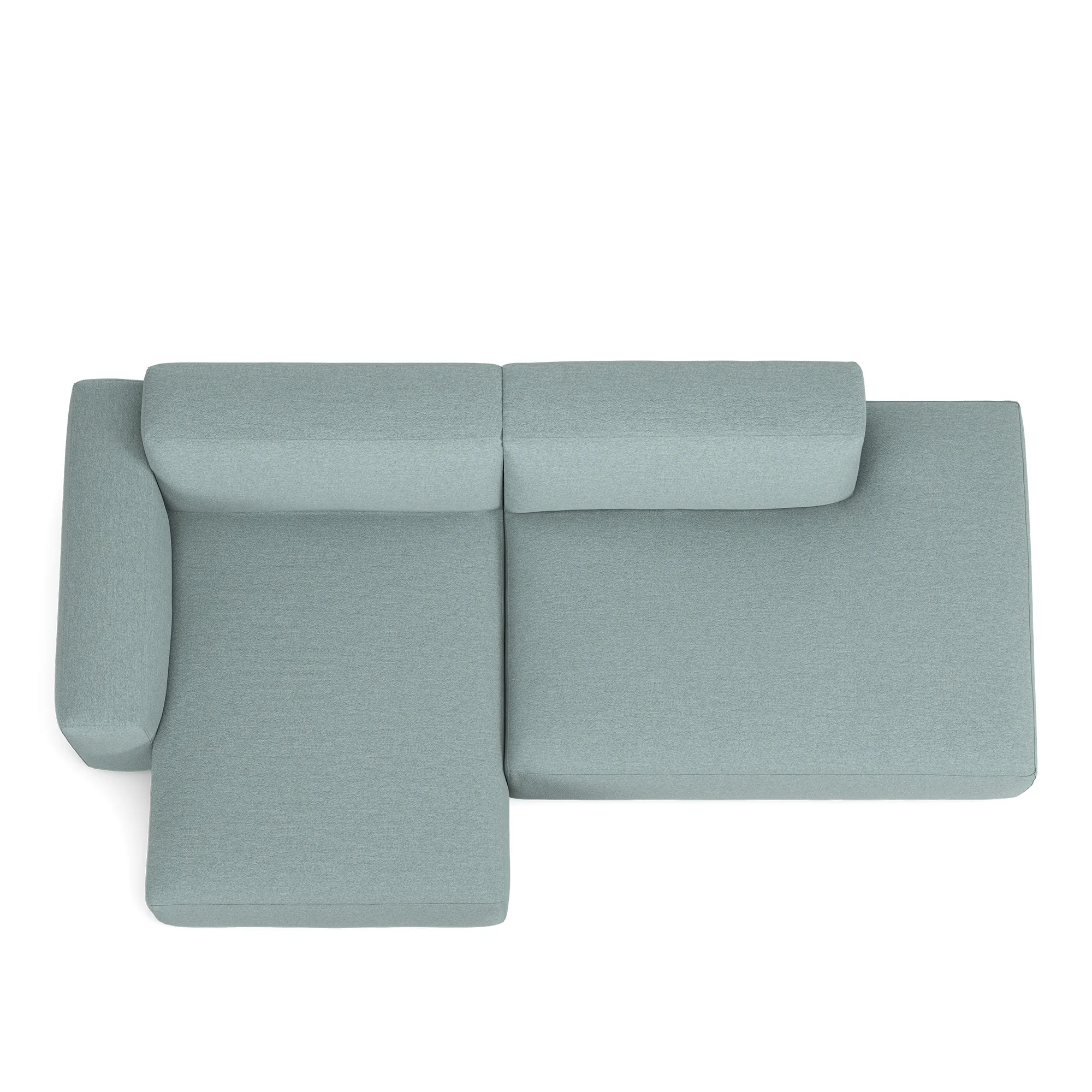 Brick 2-Seater Chaise Lounge Open End Right - 8