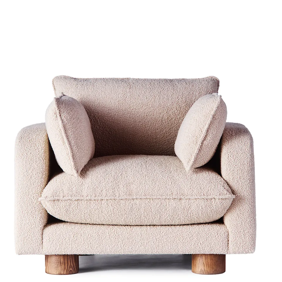 Miles bouclé fauteuil beige