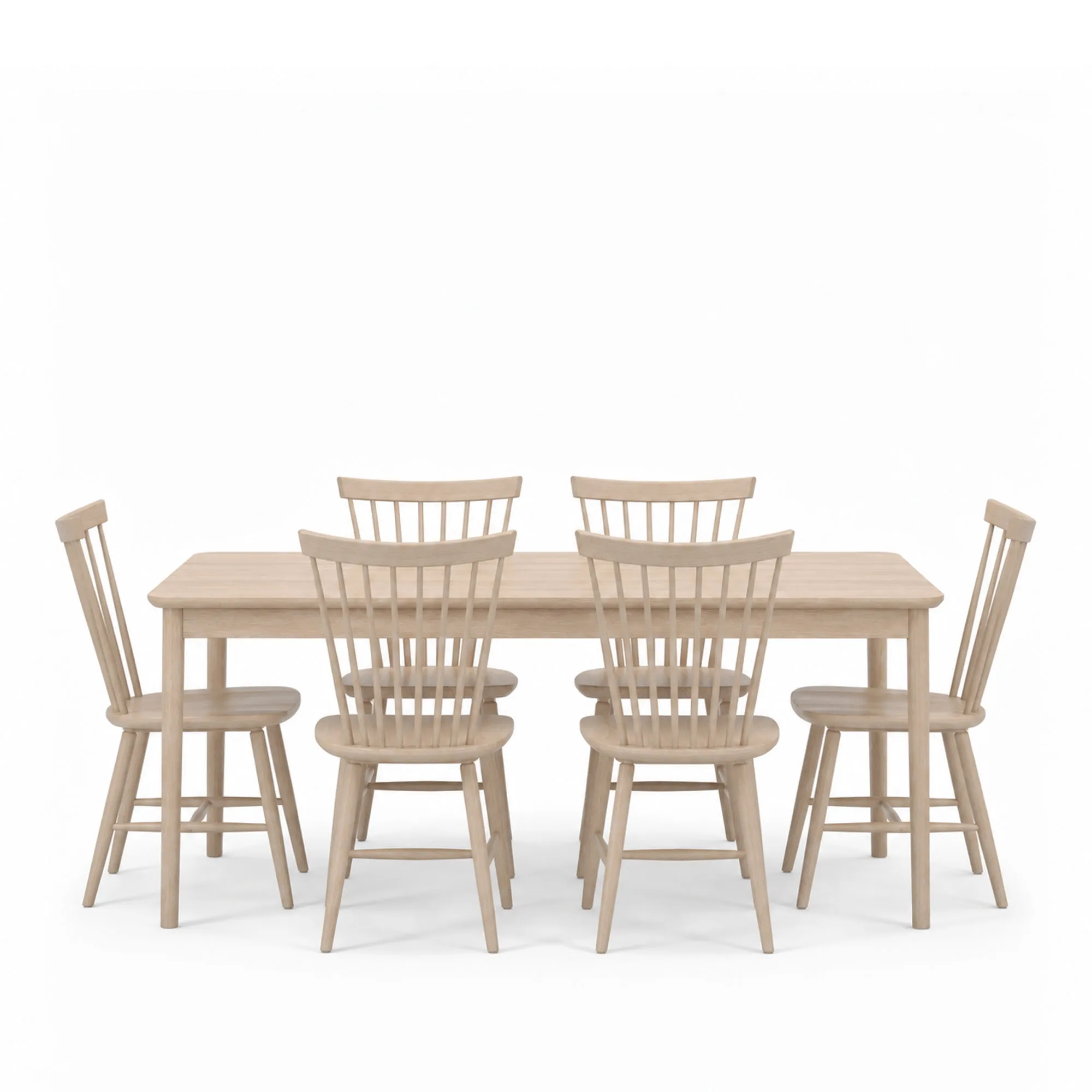 Florida Dining Group 6 Wicker Chairs & Dining Table 90 x 180 cm - 1