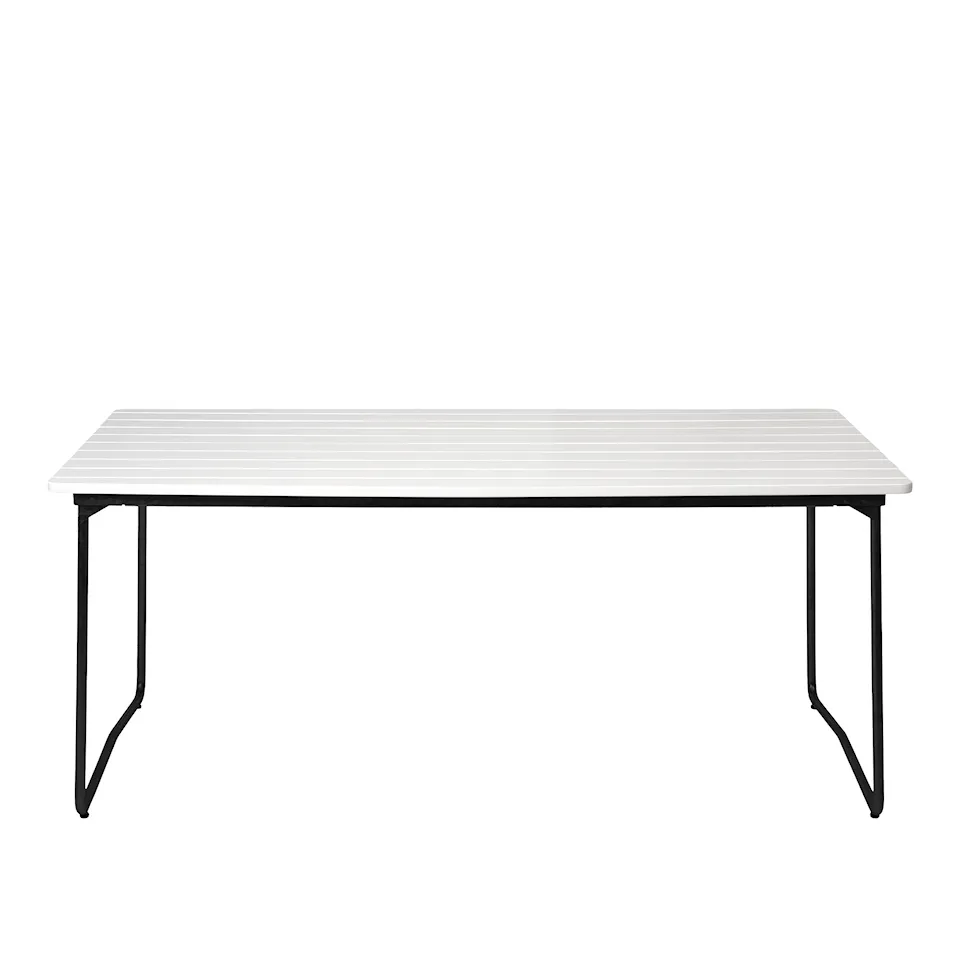 Table B31 170cm black frame white lacquered oak