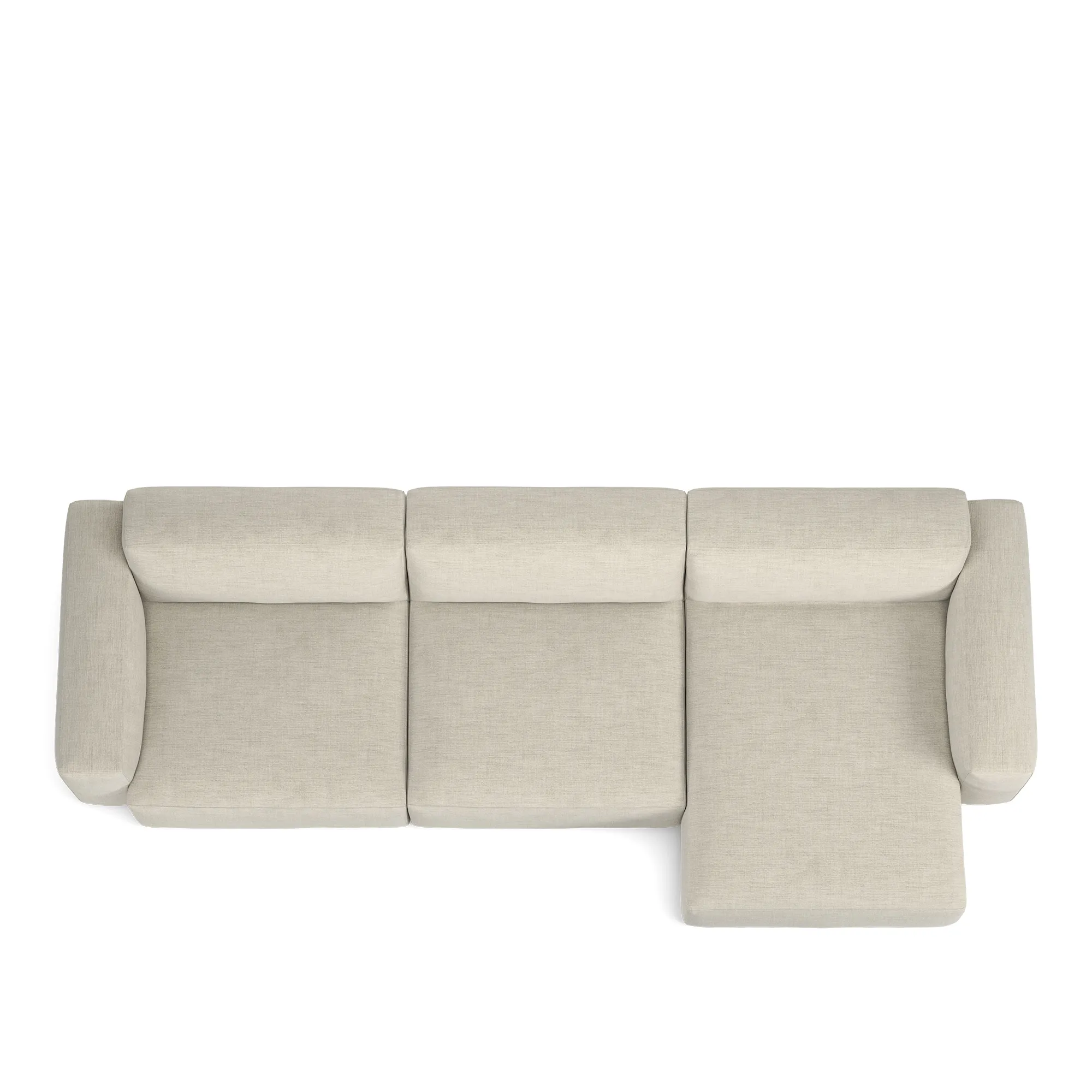 Brick 3-Seater Chaise Lounge Right - 8