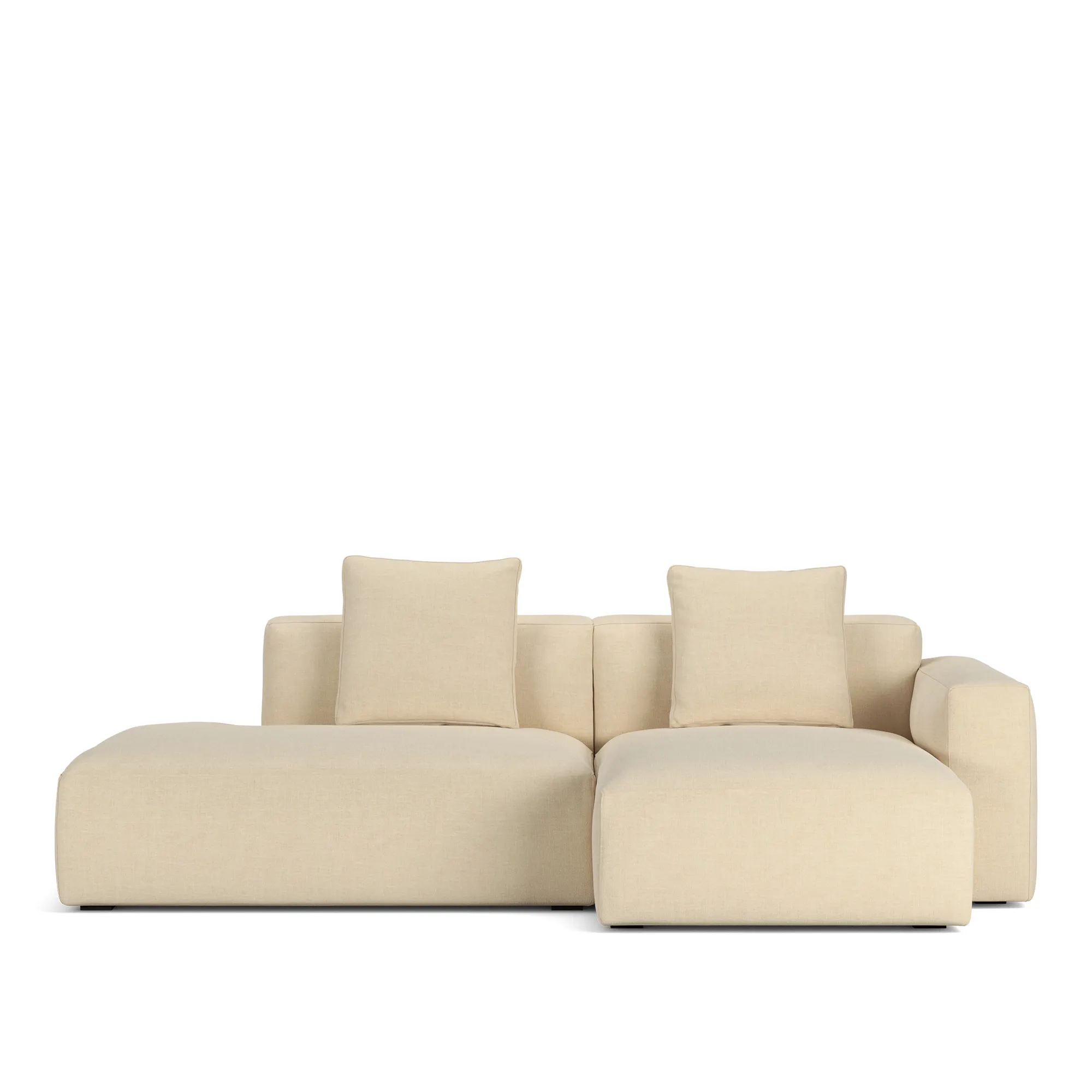 Brick 2-Seater Chaise Lounge Open End Left - 10