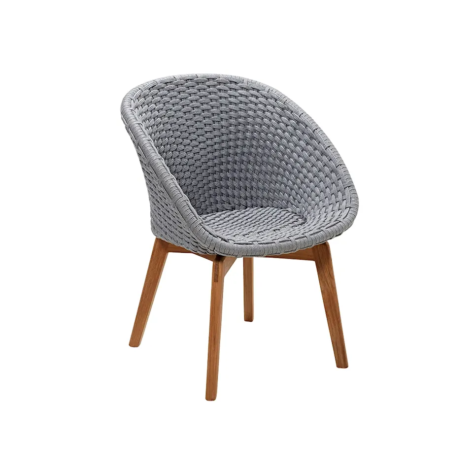 Peacock Chair, Teak / Light Grey