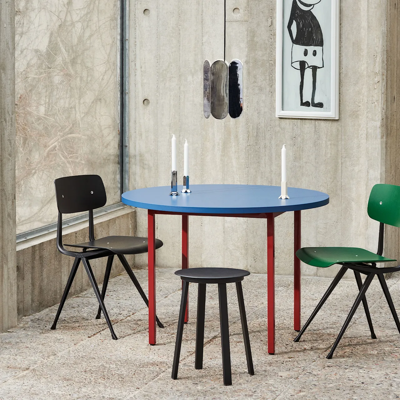 Two-Colour Table Ø105 cm