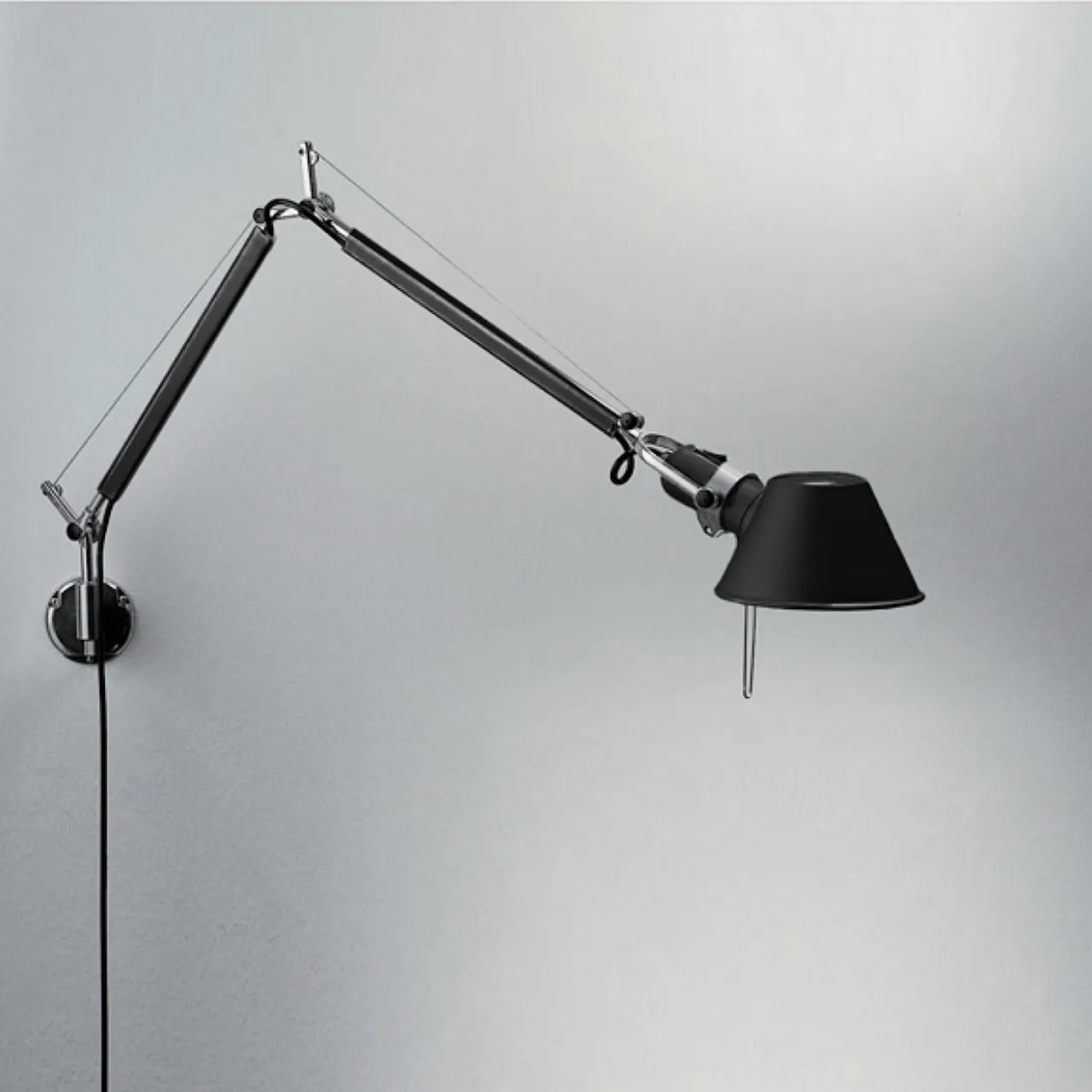 Tolomeo Mini Væglampe, Sort Sokkel E27