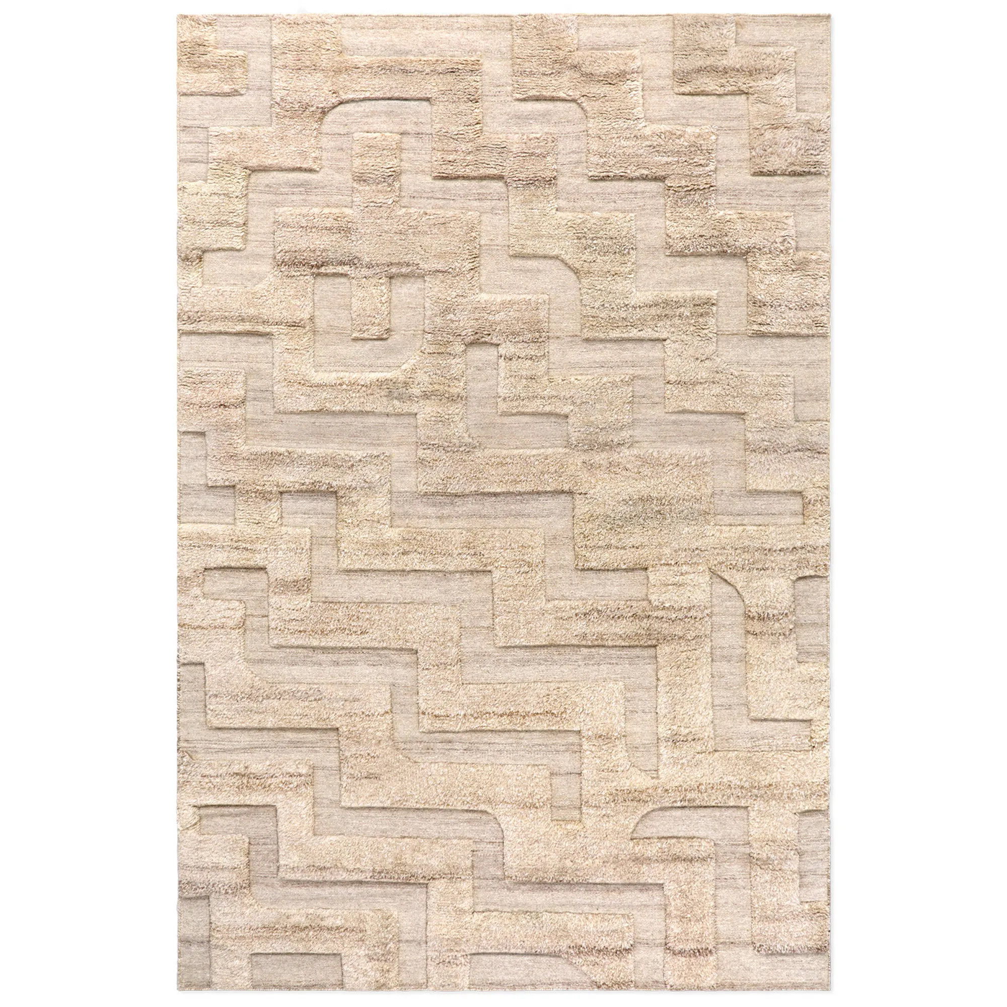 Boho Sand Mix Wool Rug - 1