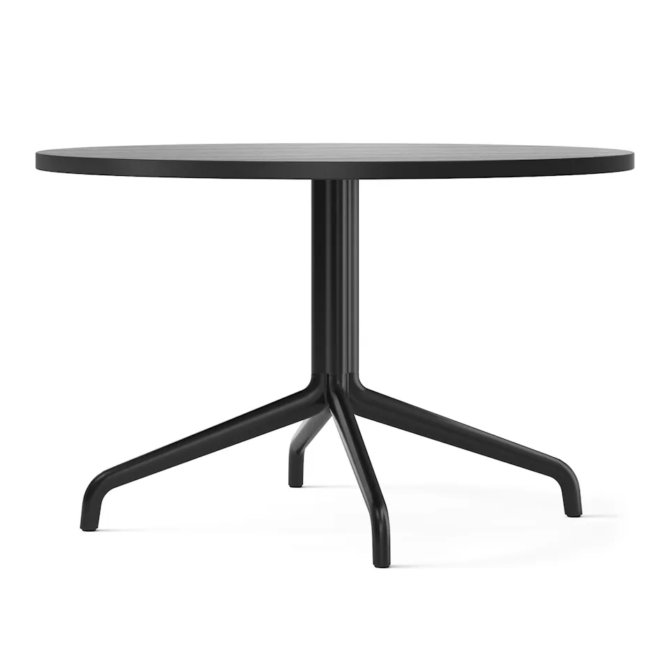 Harbour Column Lounge Table 4-star - Black/Black Oak - Ø80 cm