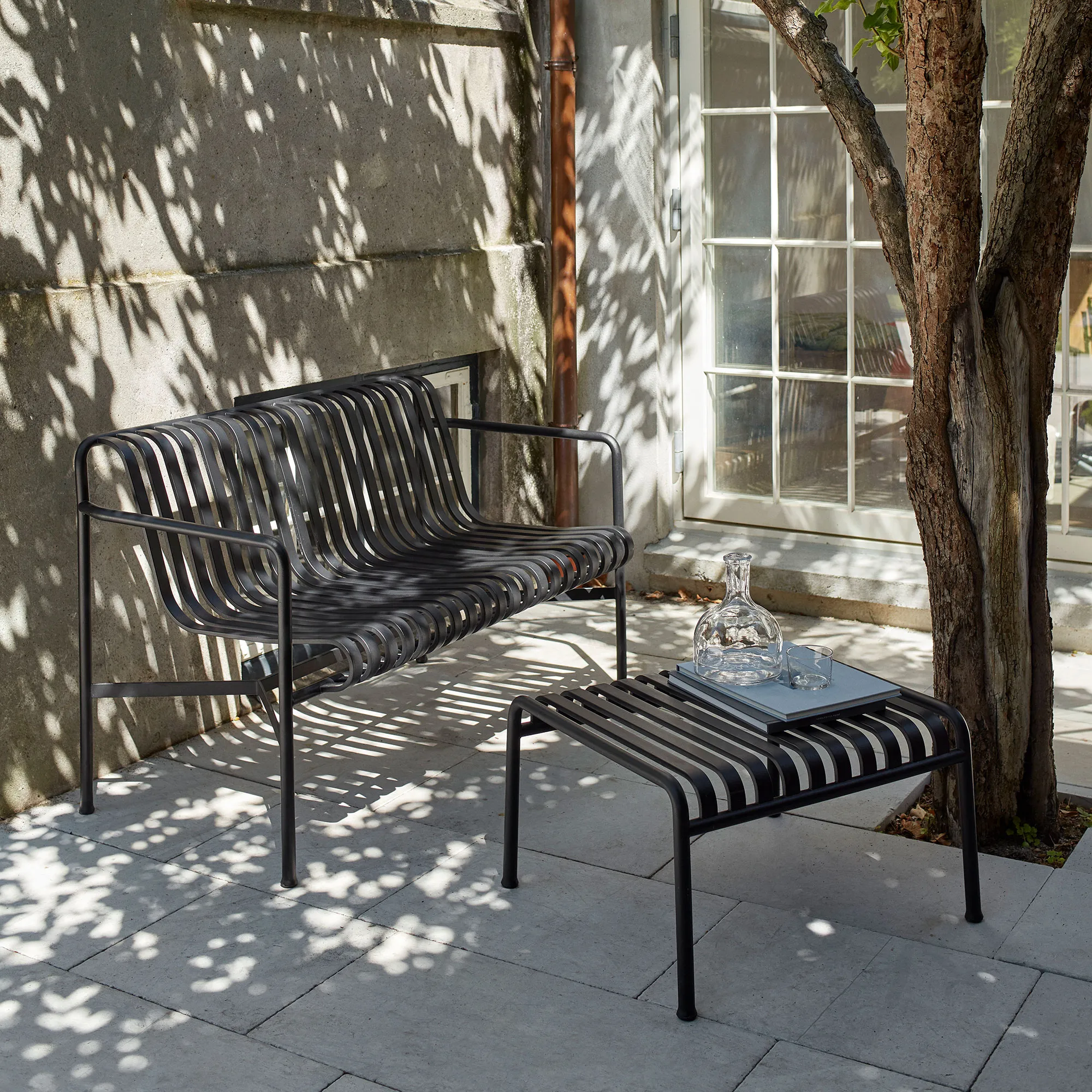 Palissade Dining Bench with Armrests - 2