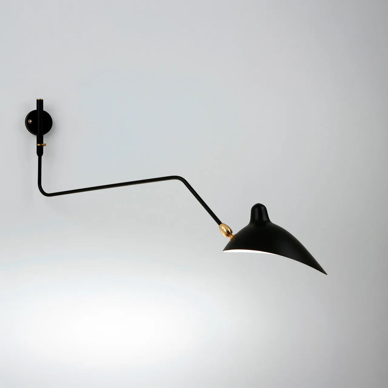 One Curved Swivel Arm reading lamp