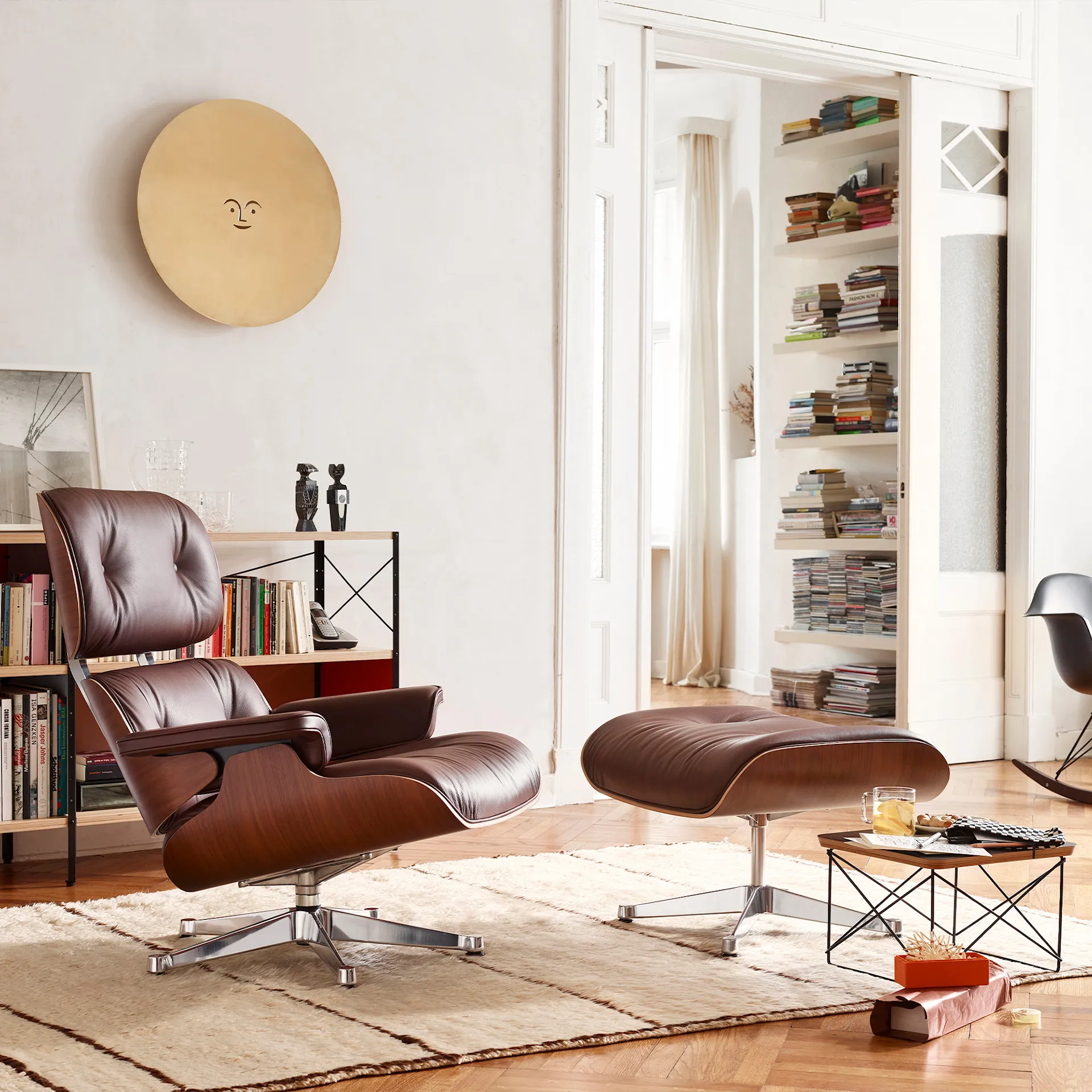 Eames Lounge Chair & Ottoman Santos Palisander Polished Base - Vitra - Charles & Ray Eames - NO GA