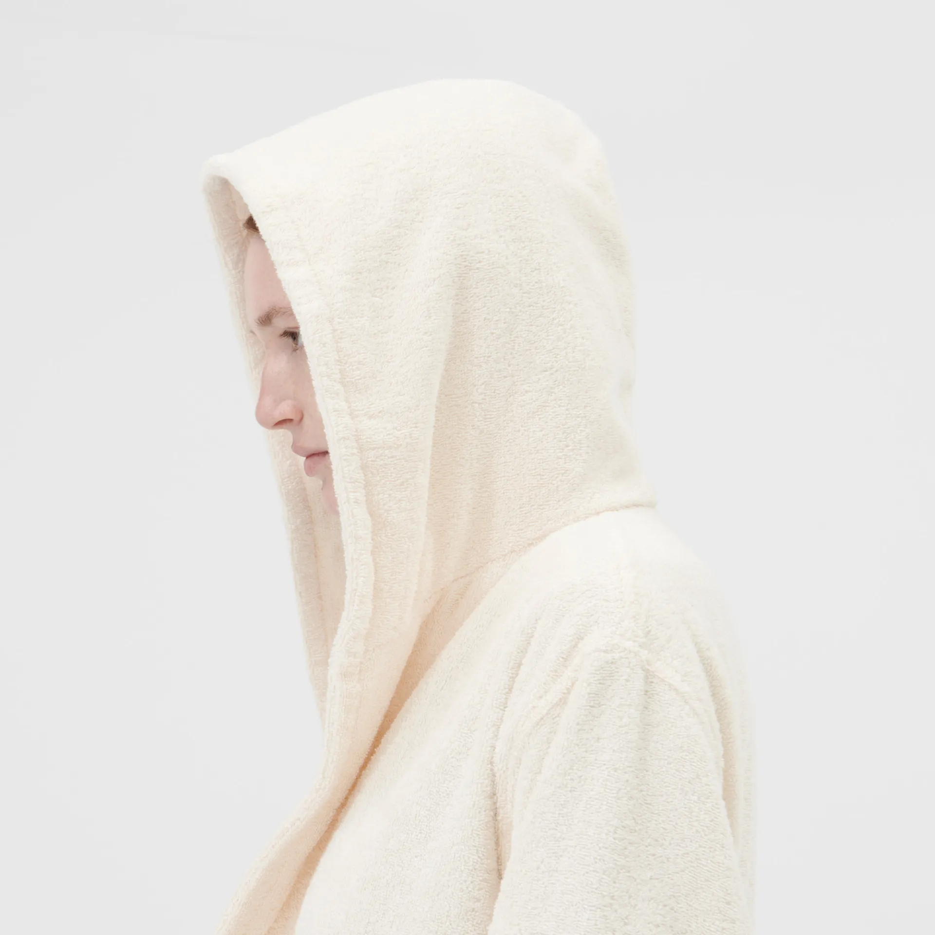 Hooded Bathrobe Ivory - TEKLA - NO GA