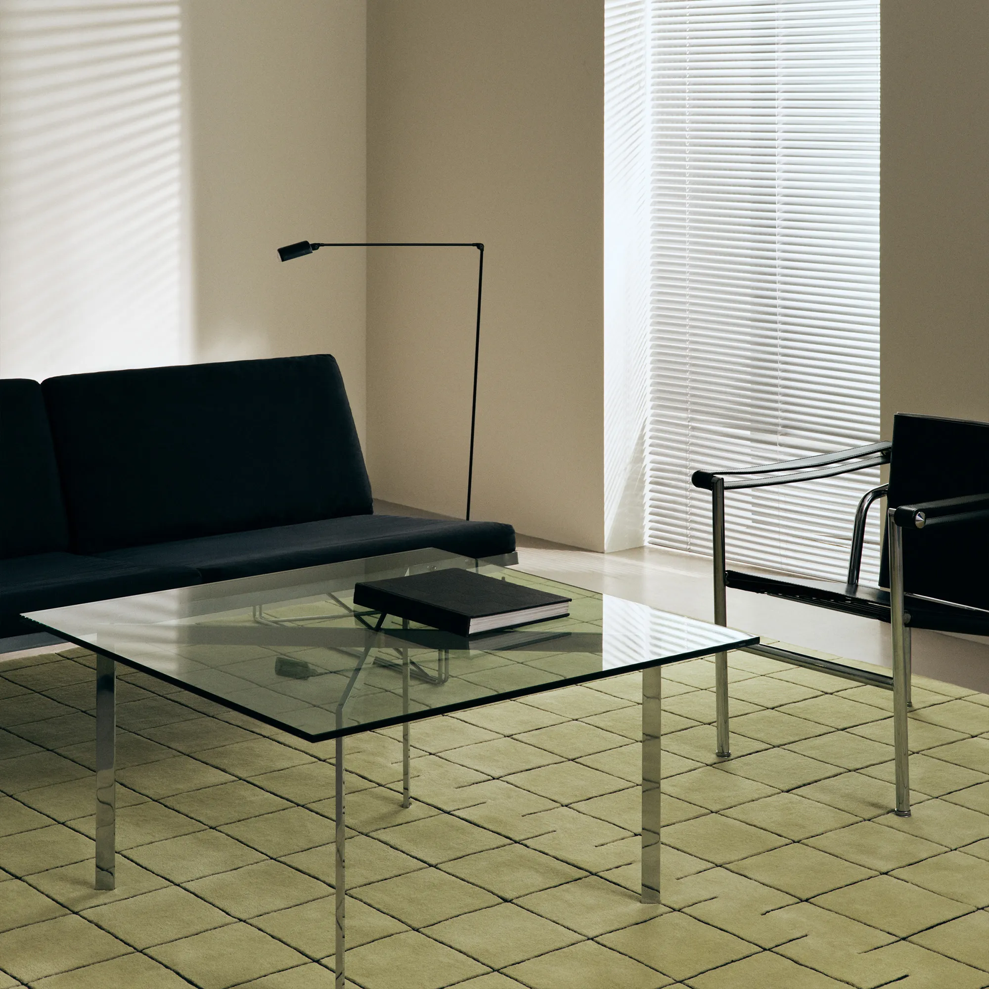 Grid Pistachio/Black Wool Rug - 2