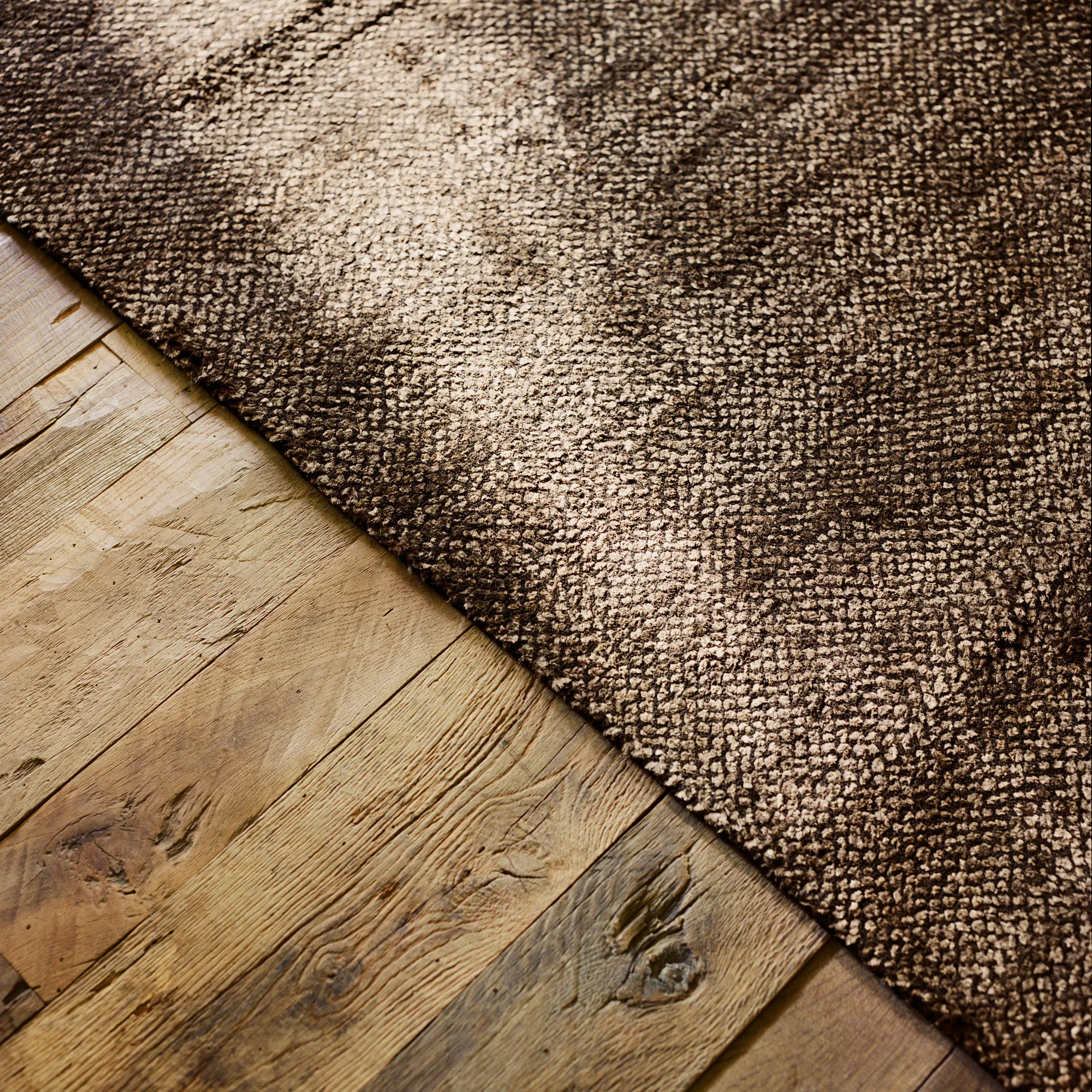 Savanna Dark Jute/Black uld- og jute-tæppe - 3