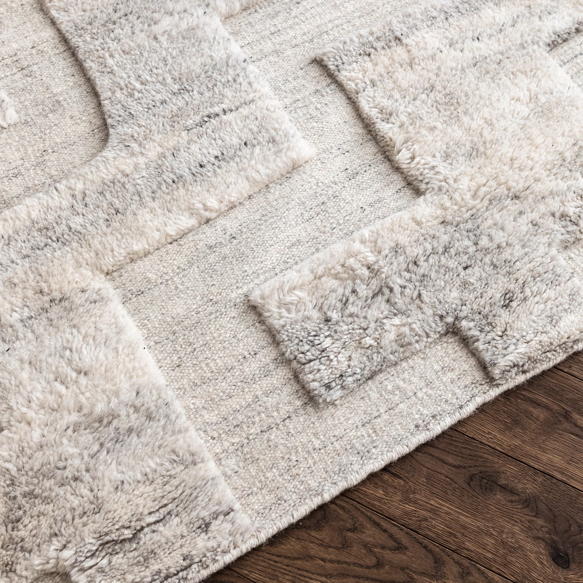 Boho Cream Mix Wool Rug