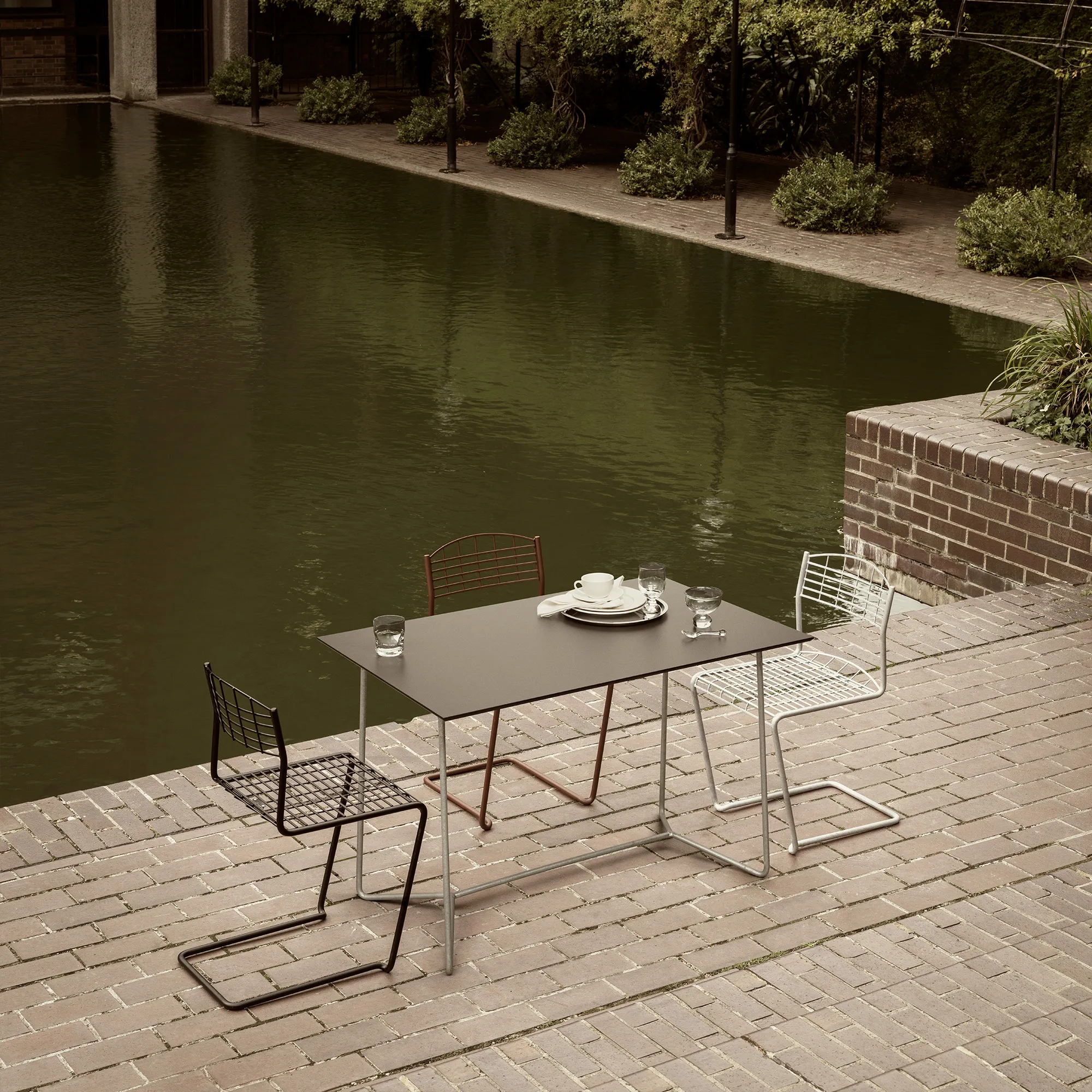 High Tech eettafel voor buiten 110 cm - 3