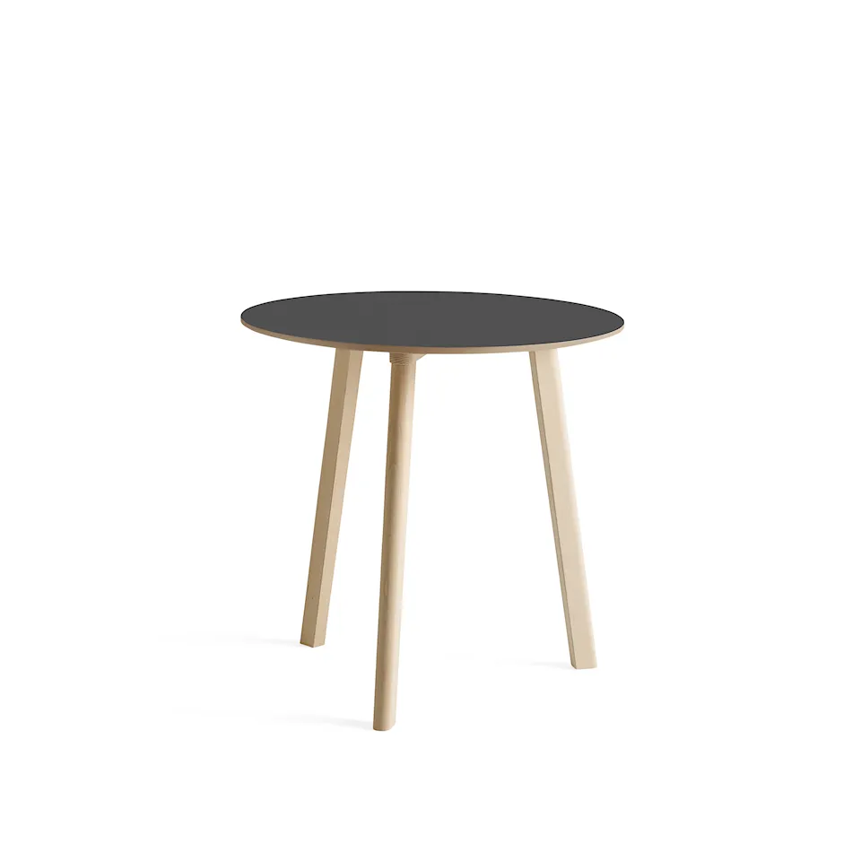 CPH Deux 220 2.0 Table Untreated Beech Frame Ø75 X H73 Stone Grey Top Lacquered Beech Edge