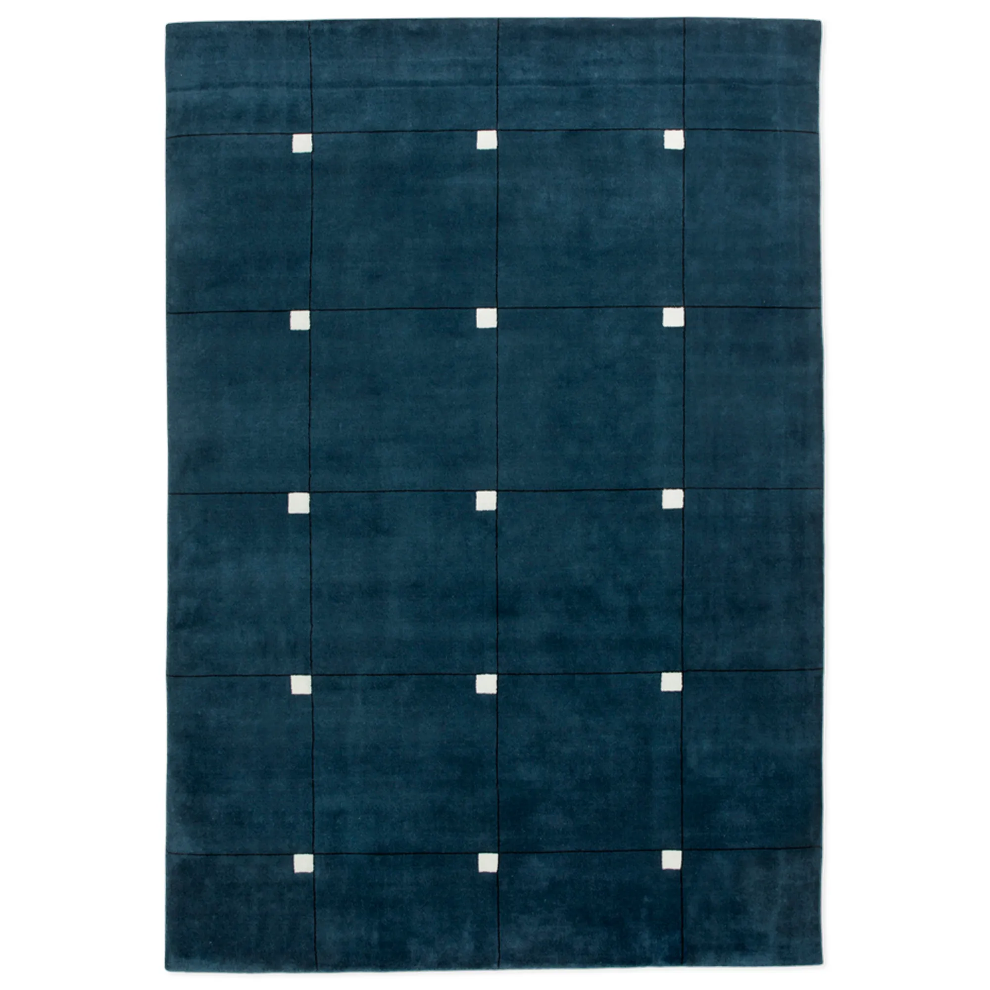 Modern Teal wollen vloerkleed - 1