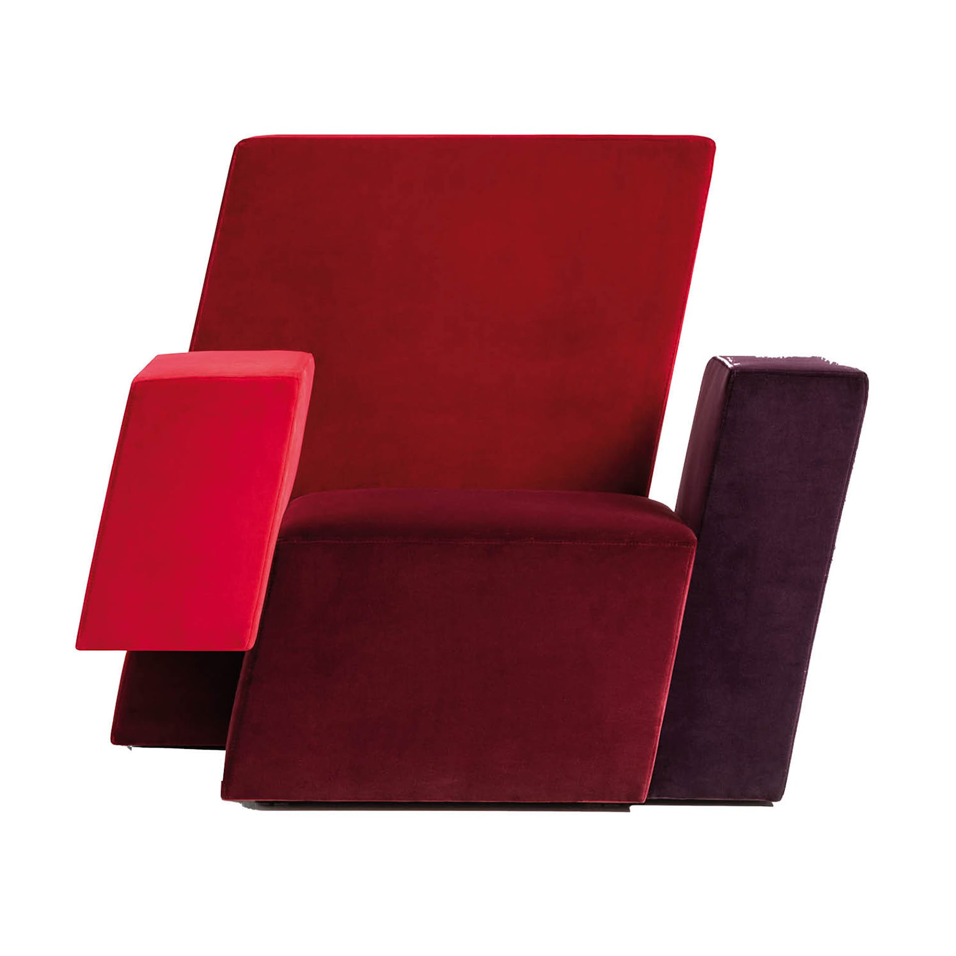 Italic Armchair, Fabric Cat. B Velvet Loira - Red/Burgundy/Violet - Driade - NO GA