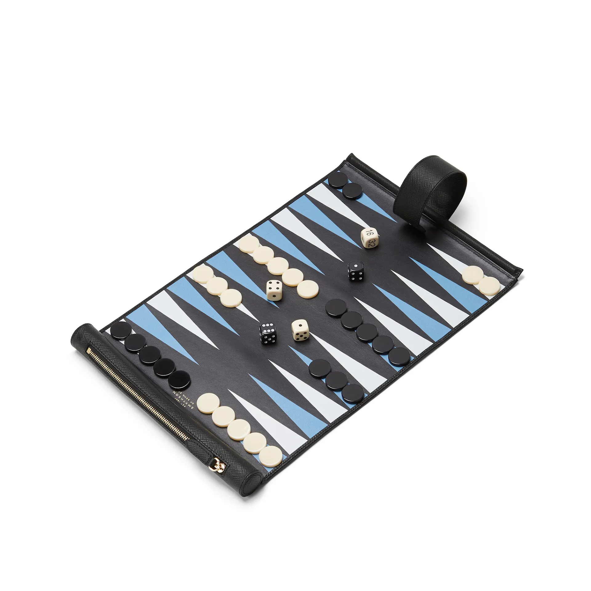 Panama Travel Backgammon Roll - Black - Smythson - NO GA