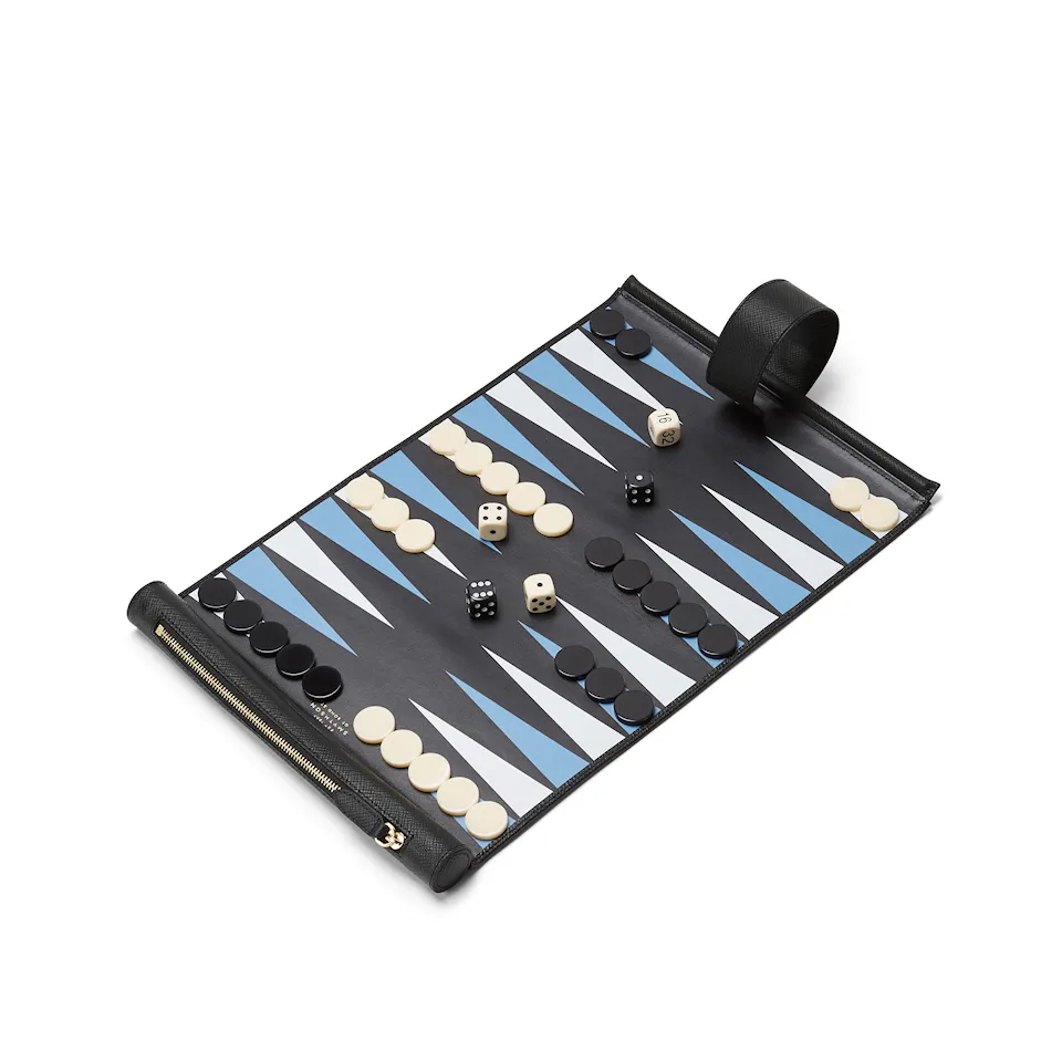 Panama Travel Backgammon Roll - Black