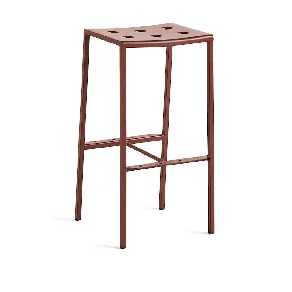 Balcony Bar Stool High H75 - Iron Red