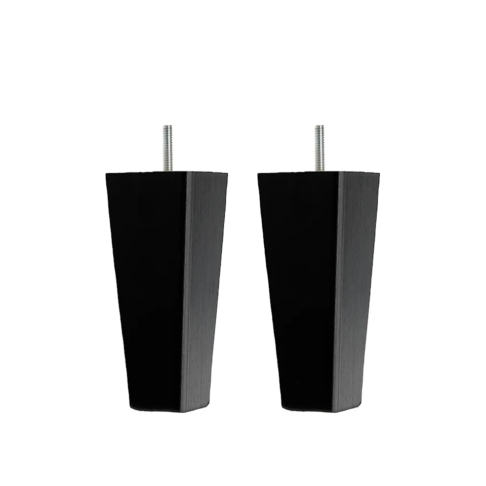 DUX Bed legs Conical Black 2-pack