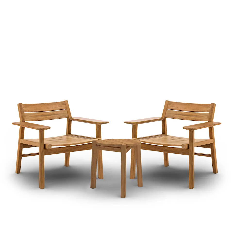 Djurö buitenfauteuil 2 stuks & Djurö buitentafel