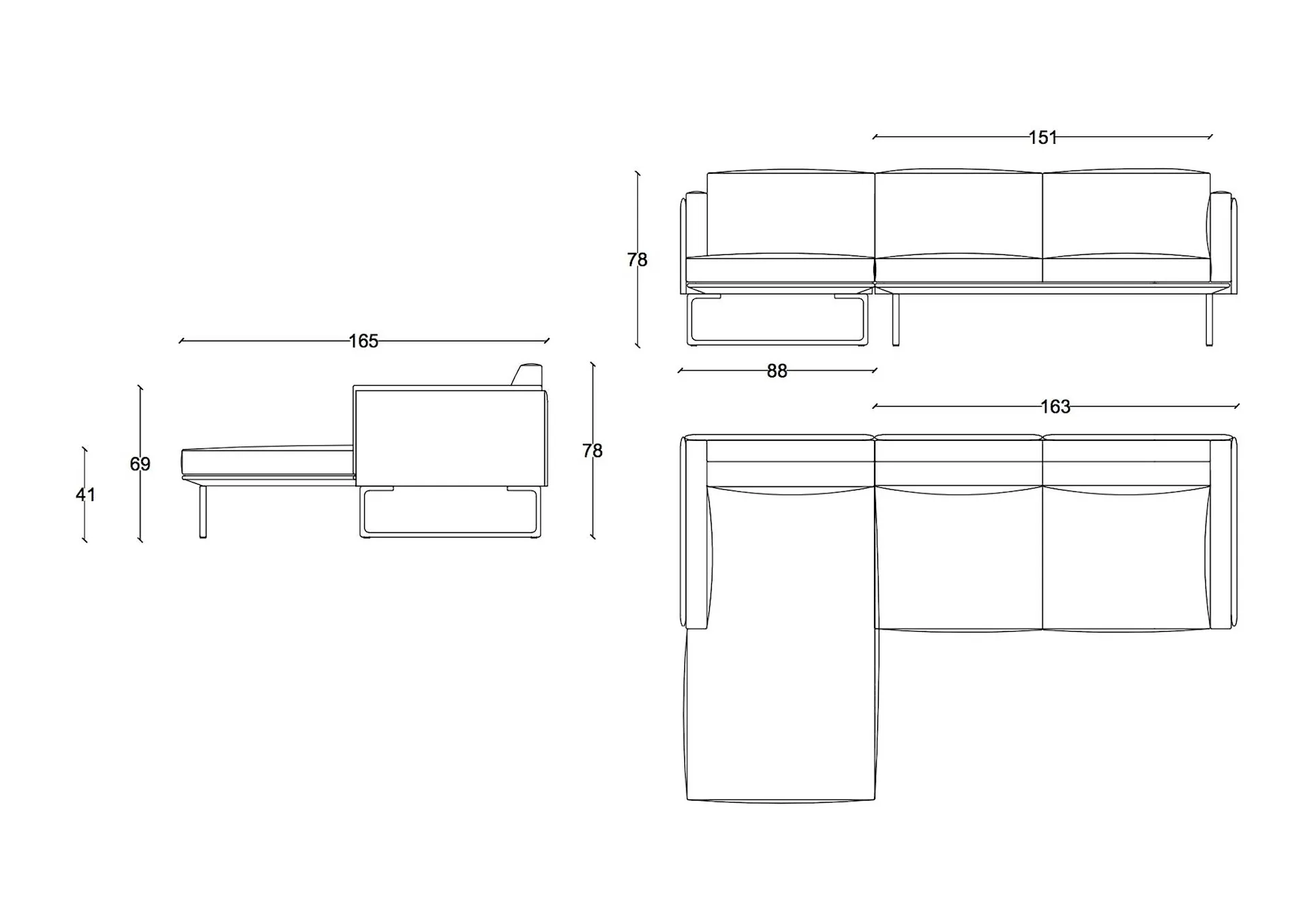 202 8 Sofa - Cassina - Piero Lissoni - NO GA