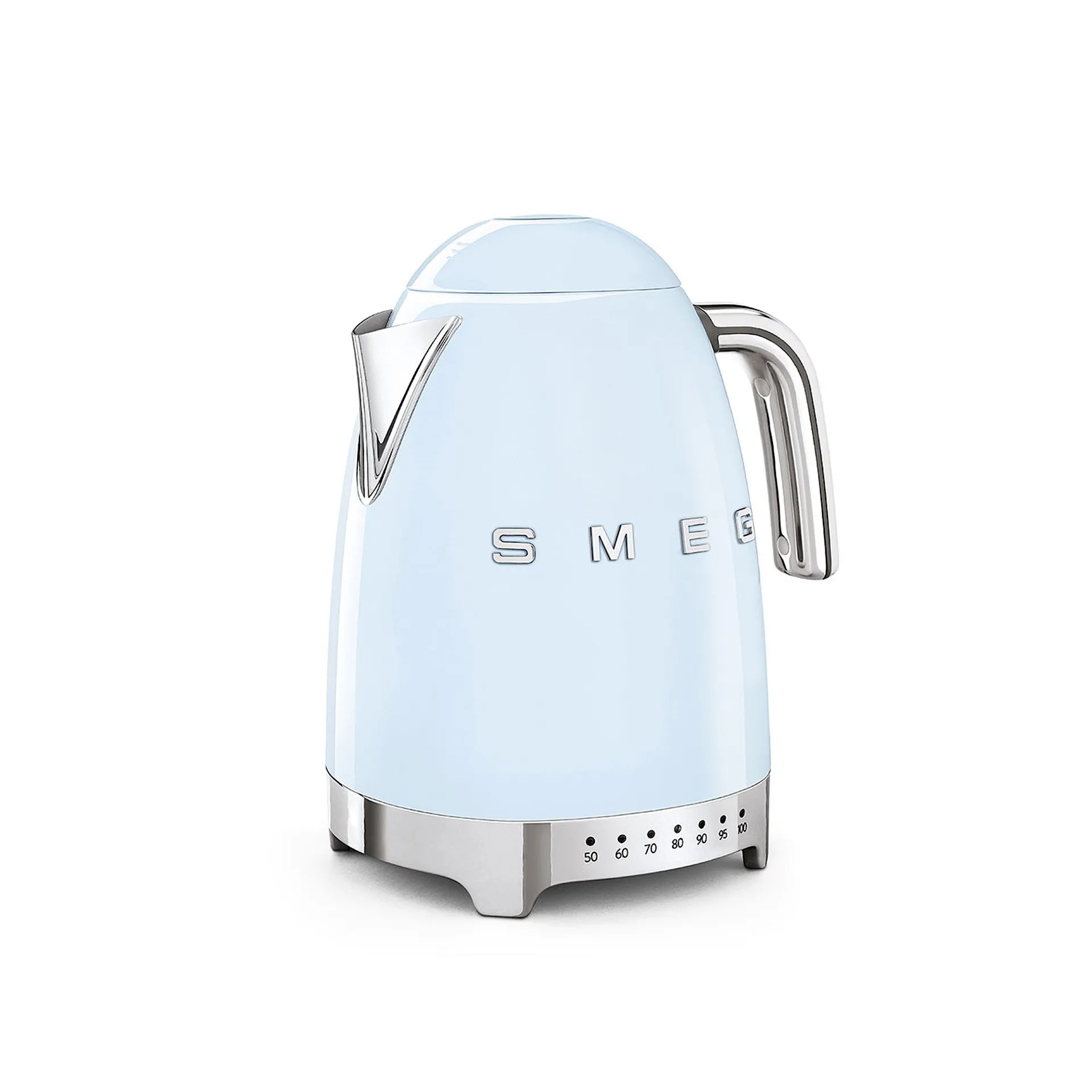 Smeg Kettle 1.7 L Adjustable Temperature Pastel Blue - Smeg - NO GA