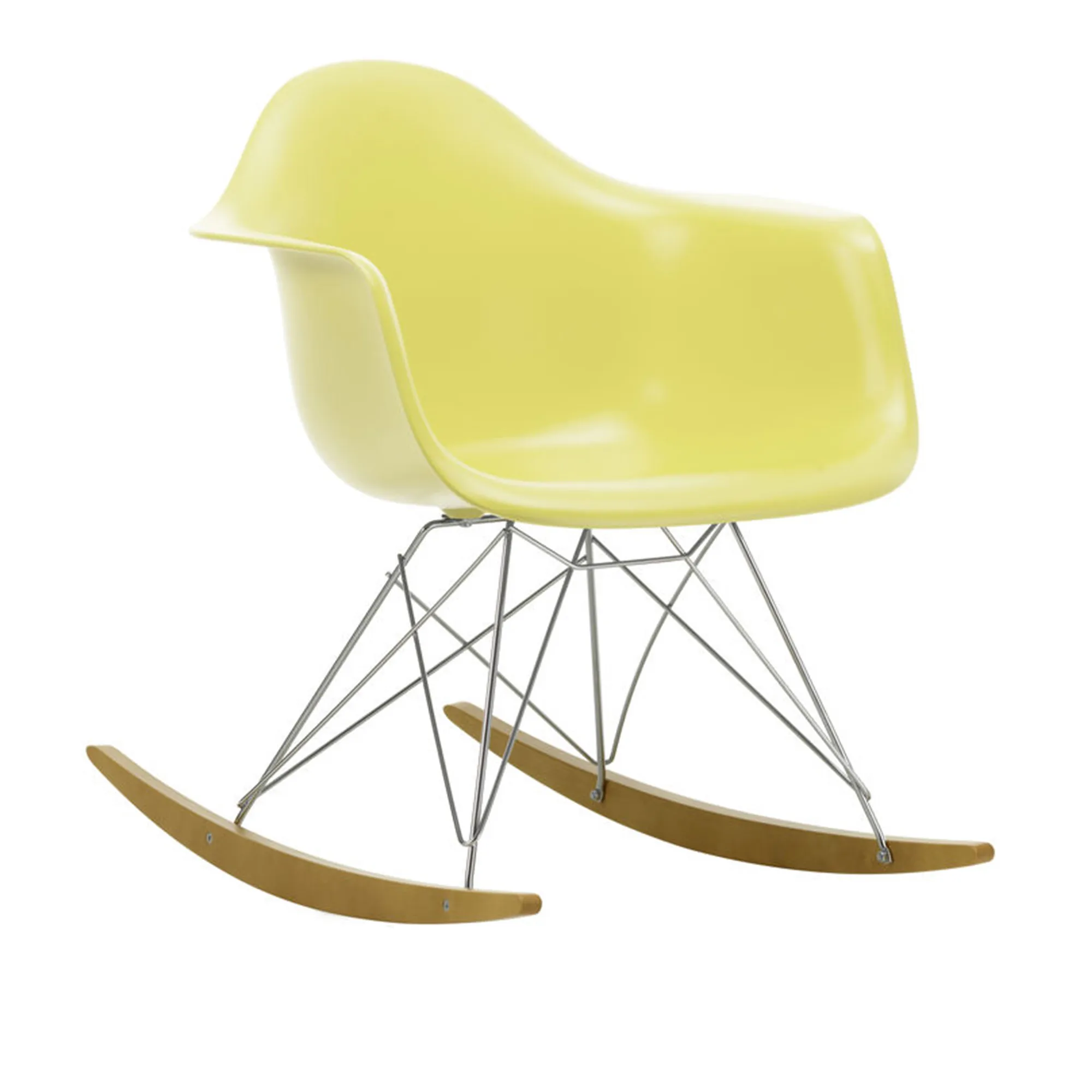 Eames RE Plastic Armchair RAR Chrome/Golden Maple - 1