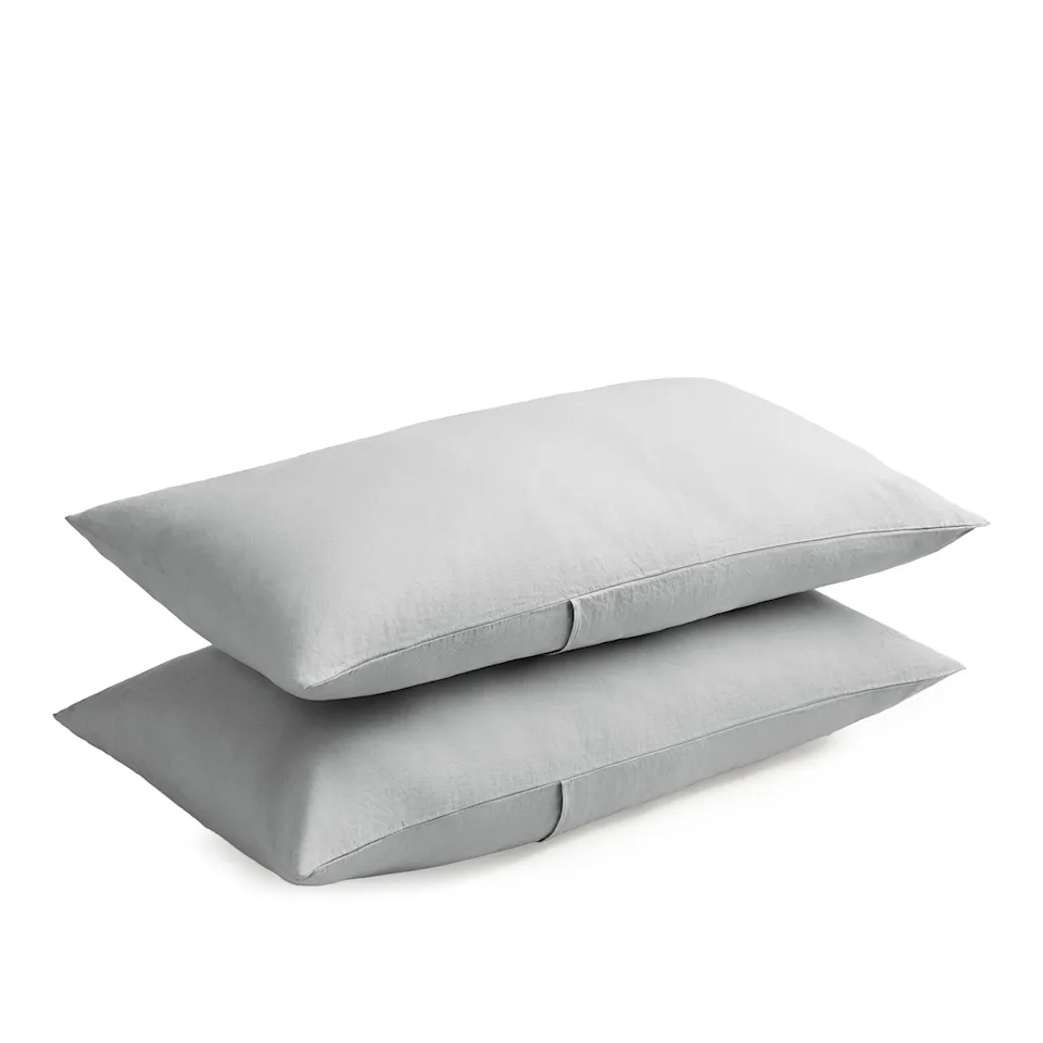 Linen Blend Pillow Case Mist Set of 2
