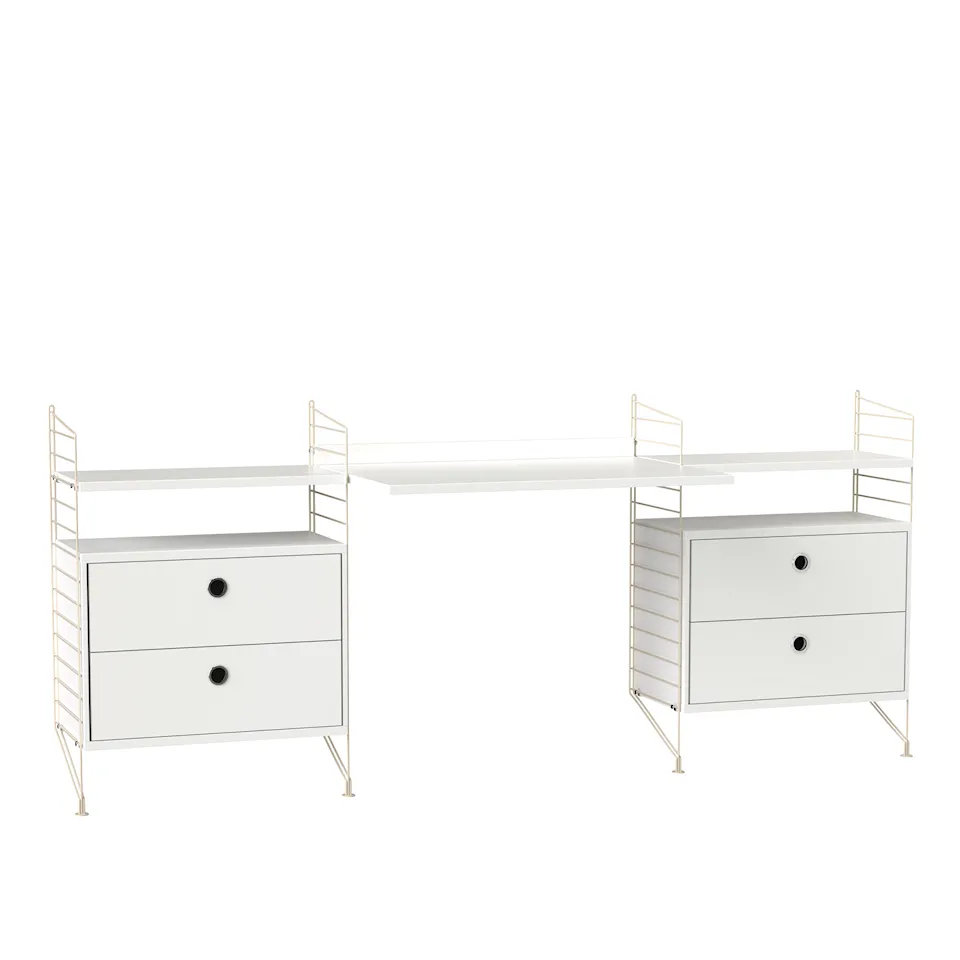 Kontor Hyllsystem C Vit / Beige