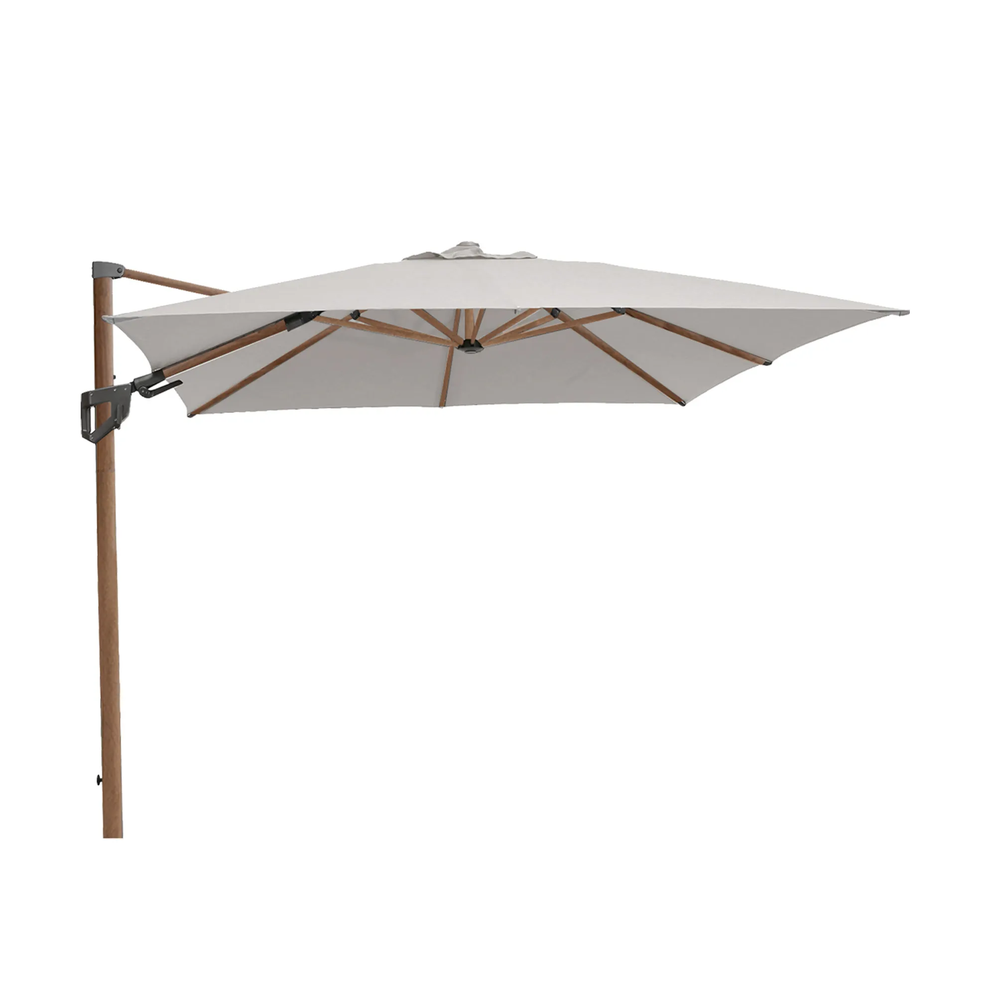 Hyde luxe hangende parasol hout, 3x4 m - 1