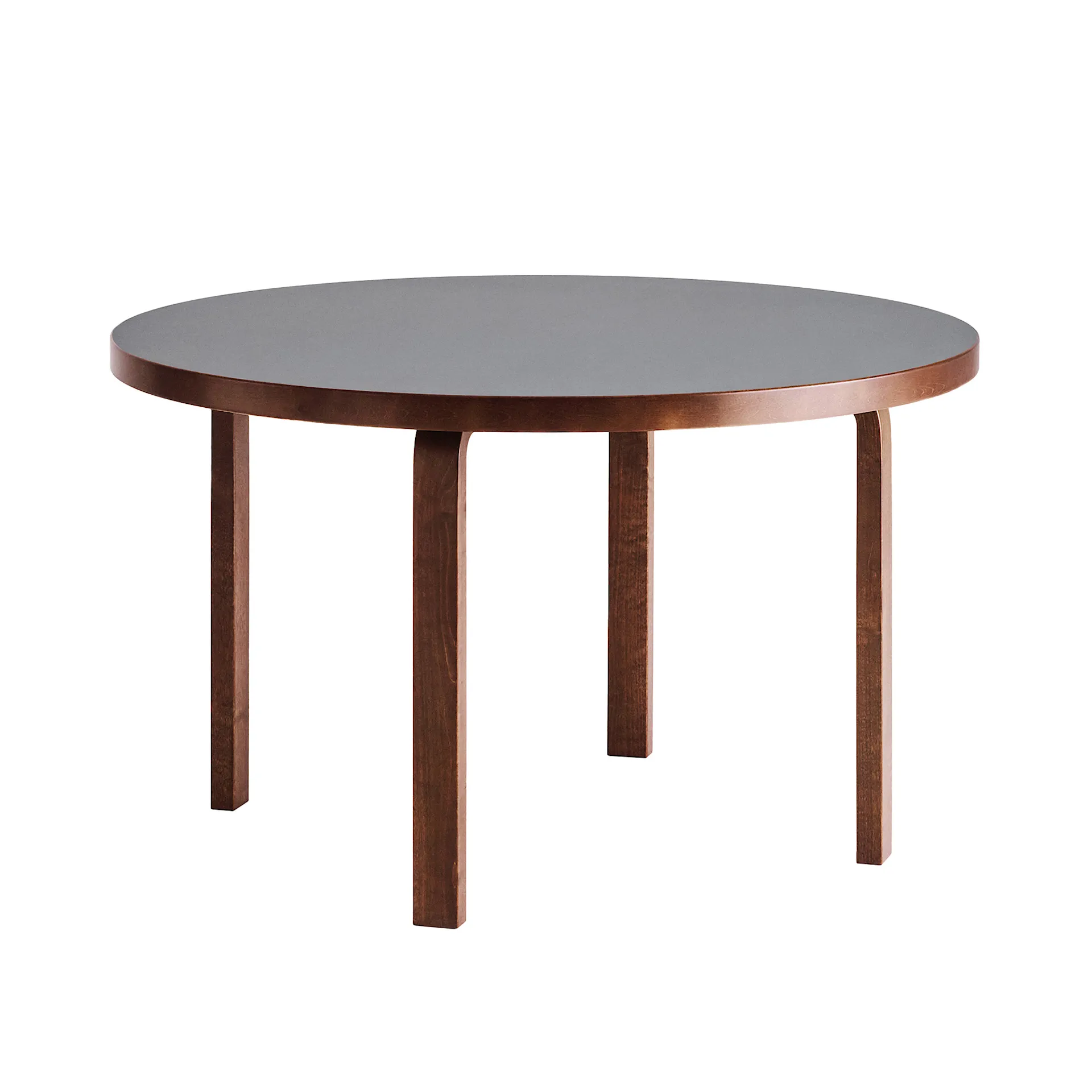 Table 91 Limited Edition Walnut Stain/Linoleum Pewter - Artek - Alvar Aalto - NO GA