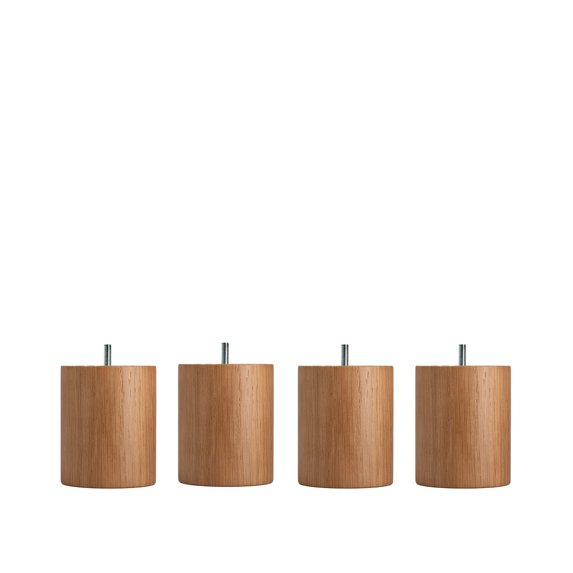 DUX SC bedpoten rond eiken breed 4-pack - 1