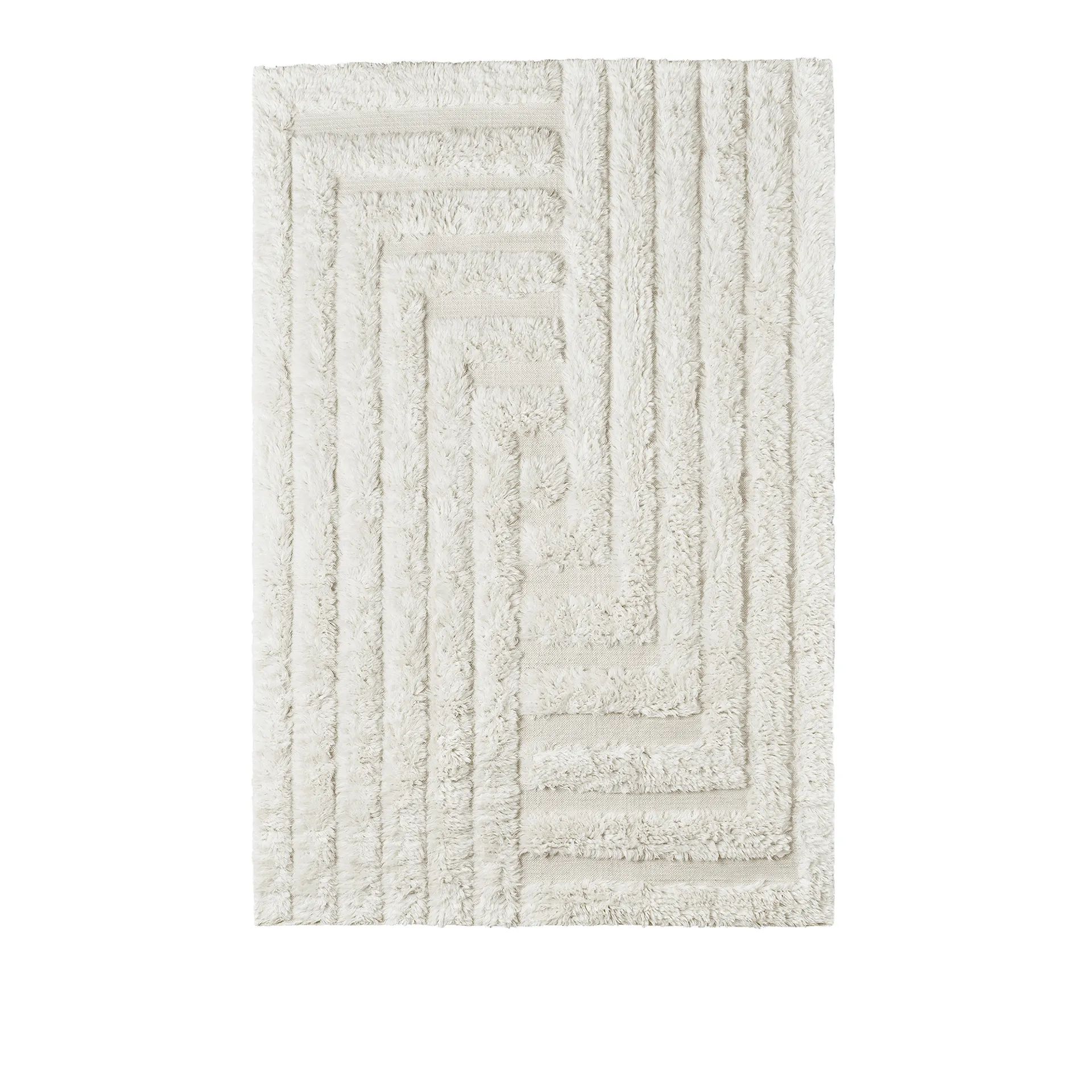 DD Shaggy Labyrinth Rug White - Dusty Deco - NO GA