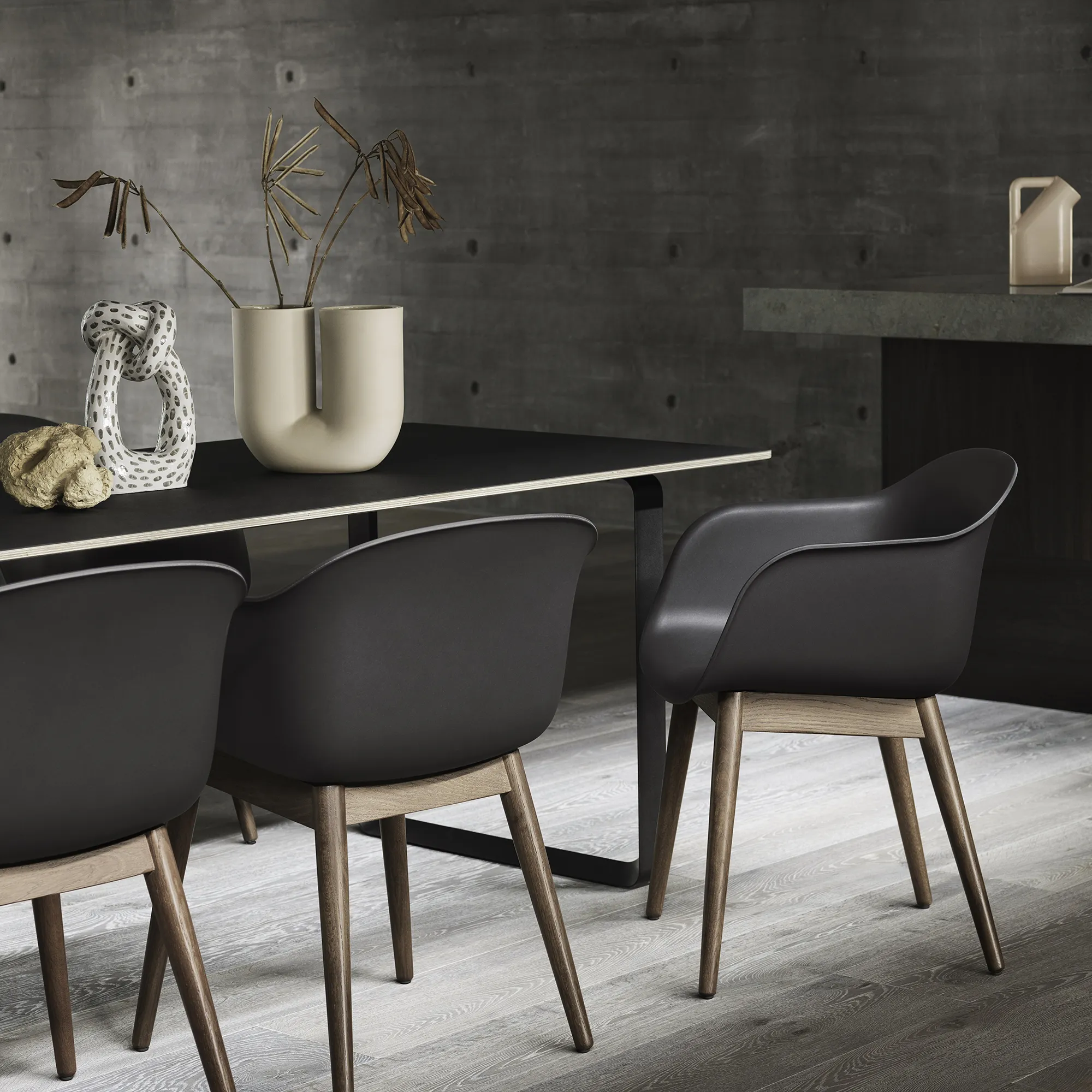 Fiber Armchair - Wood Base - 6