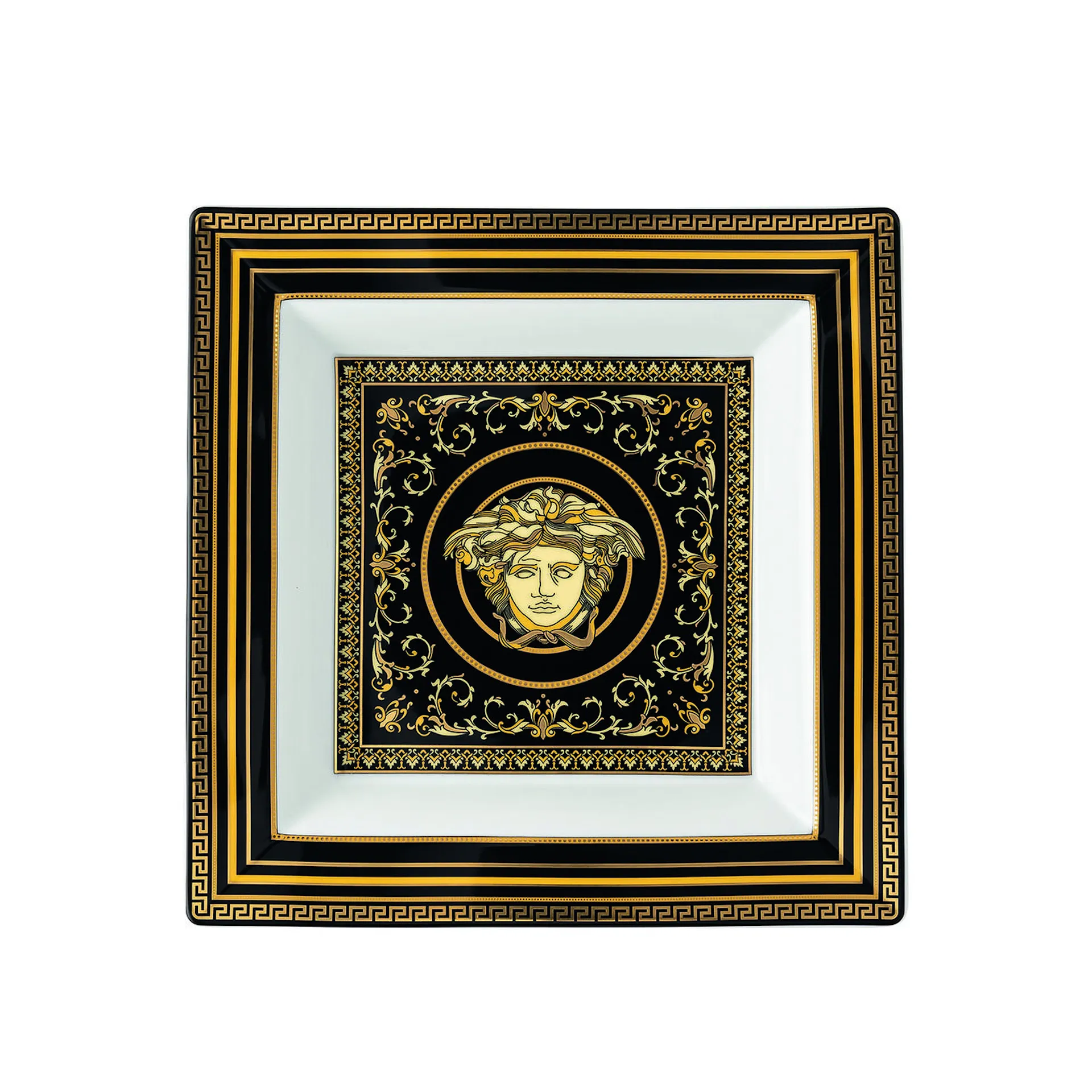 Virtus Gala Black, 22 cm Plate - Versace - NO GA