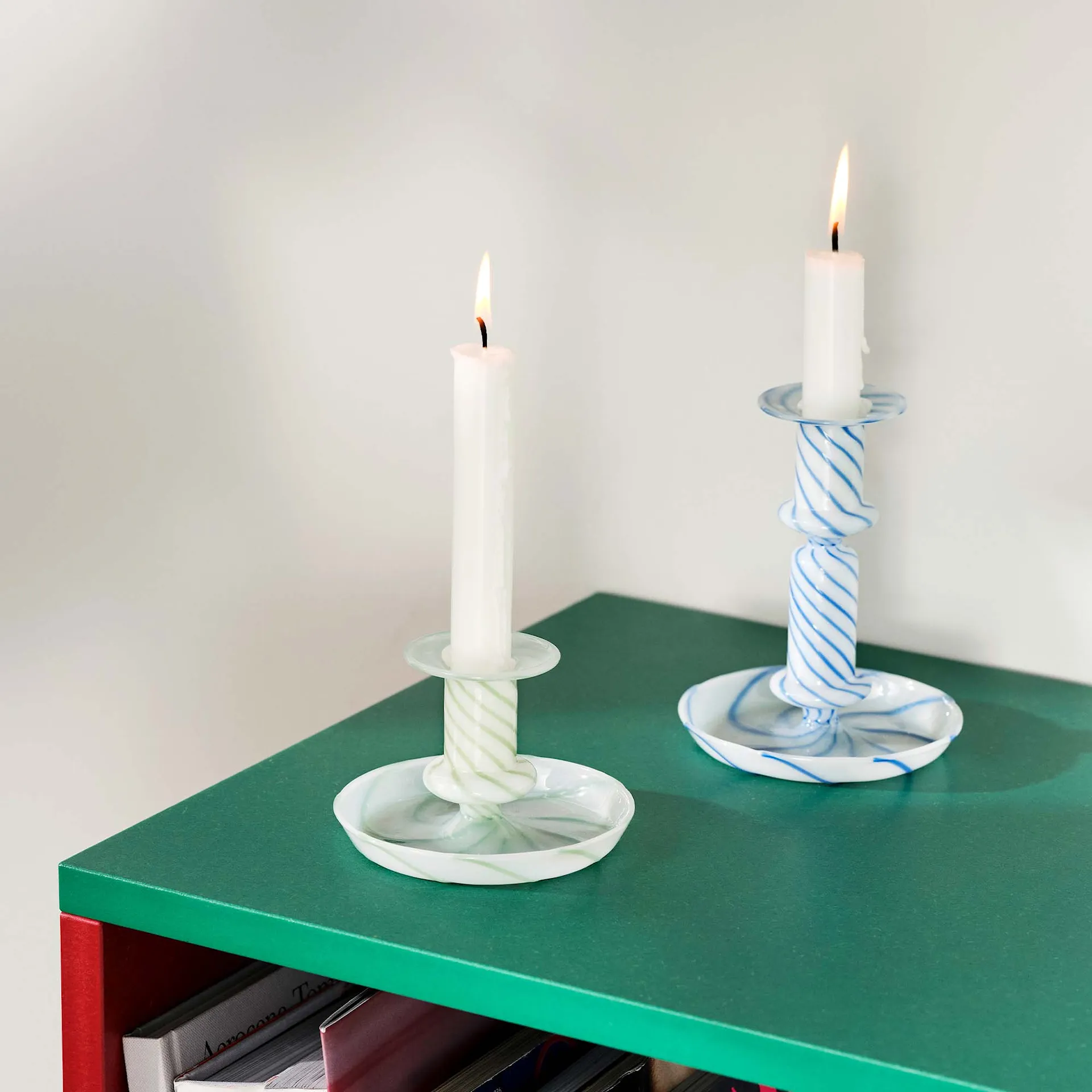 Flare Stripe Candleholder S - HAY - NO GA