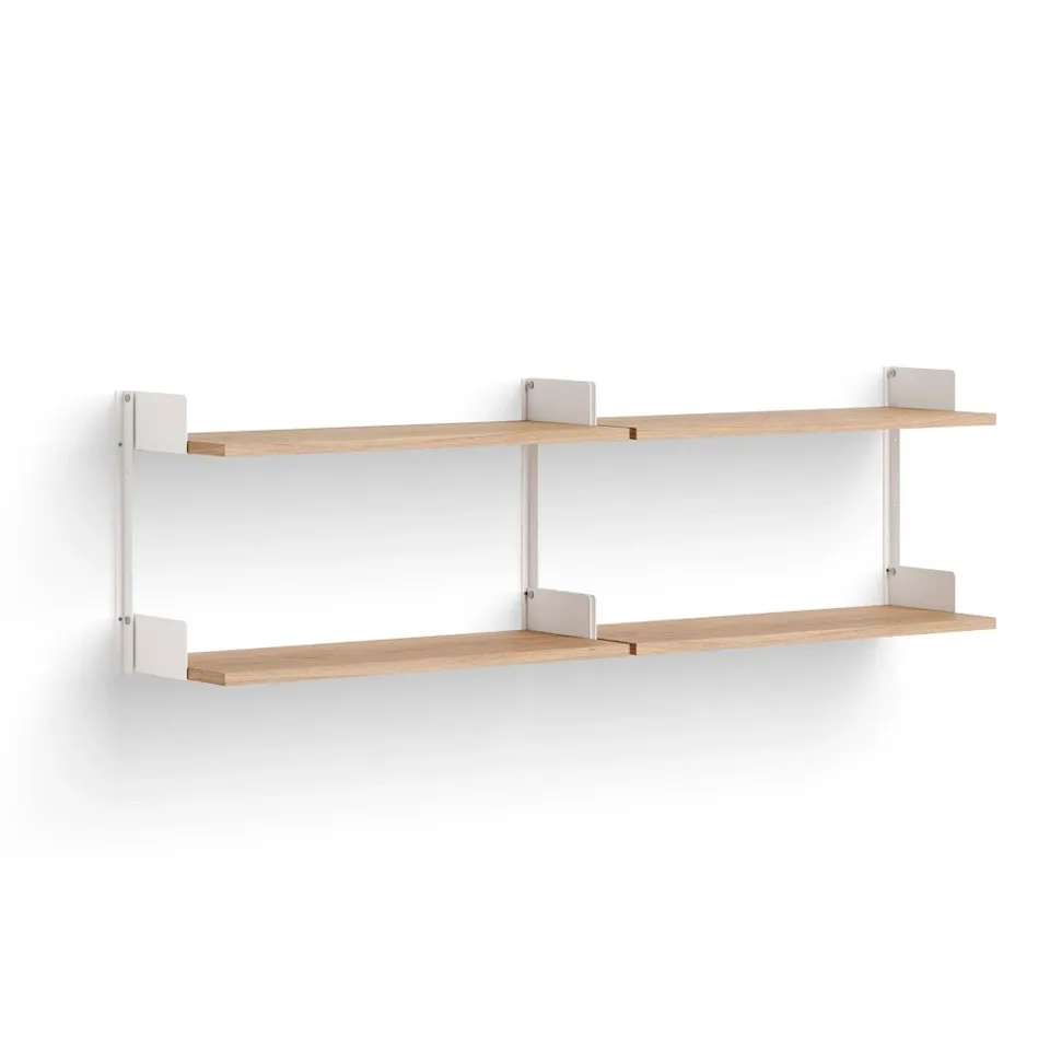 New Works Chamber Shelf 45 - Oak/White