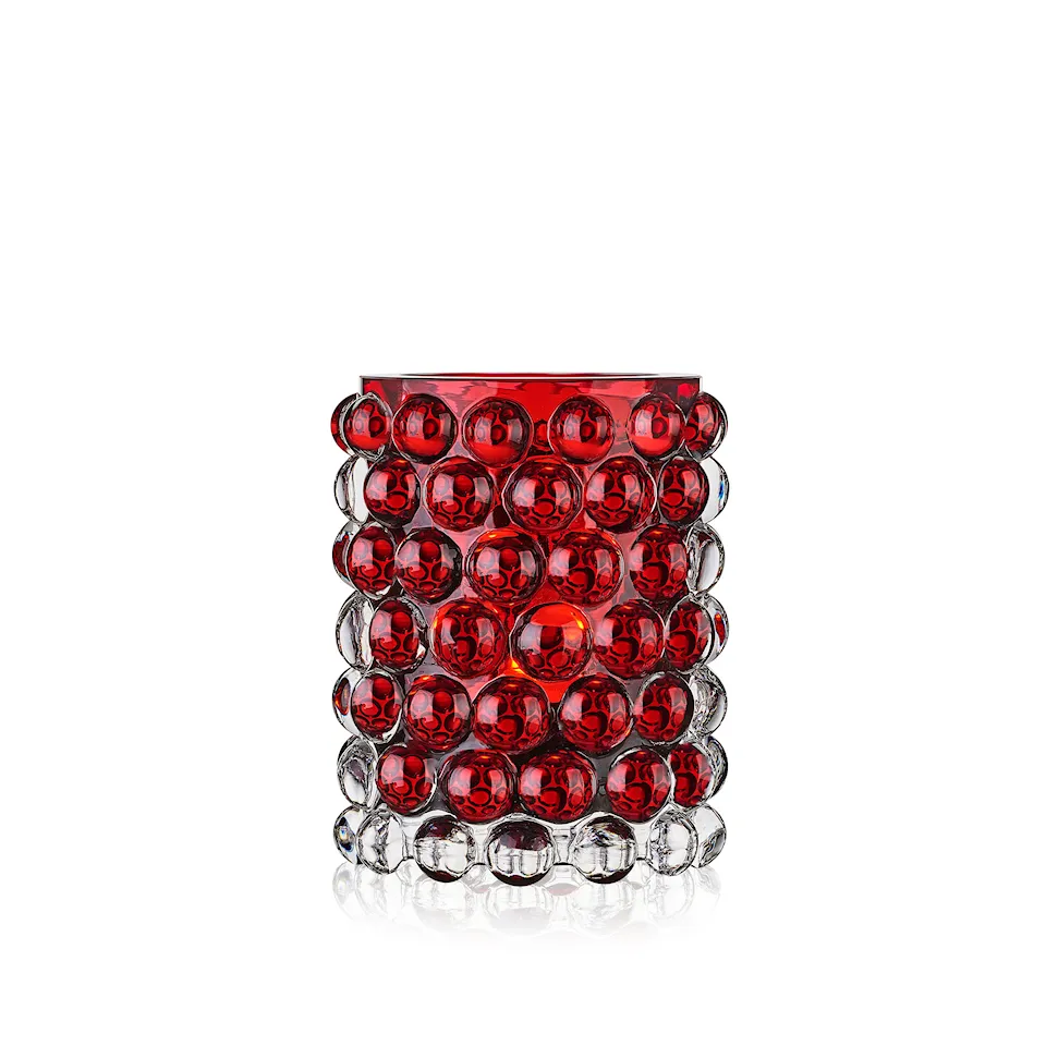 Hurricane Boule tealight holder 11 cm red