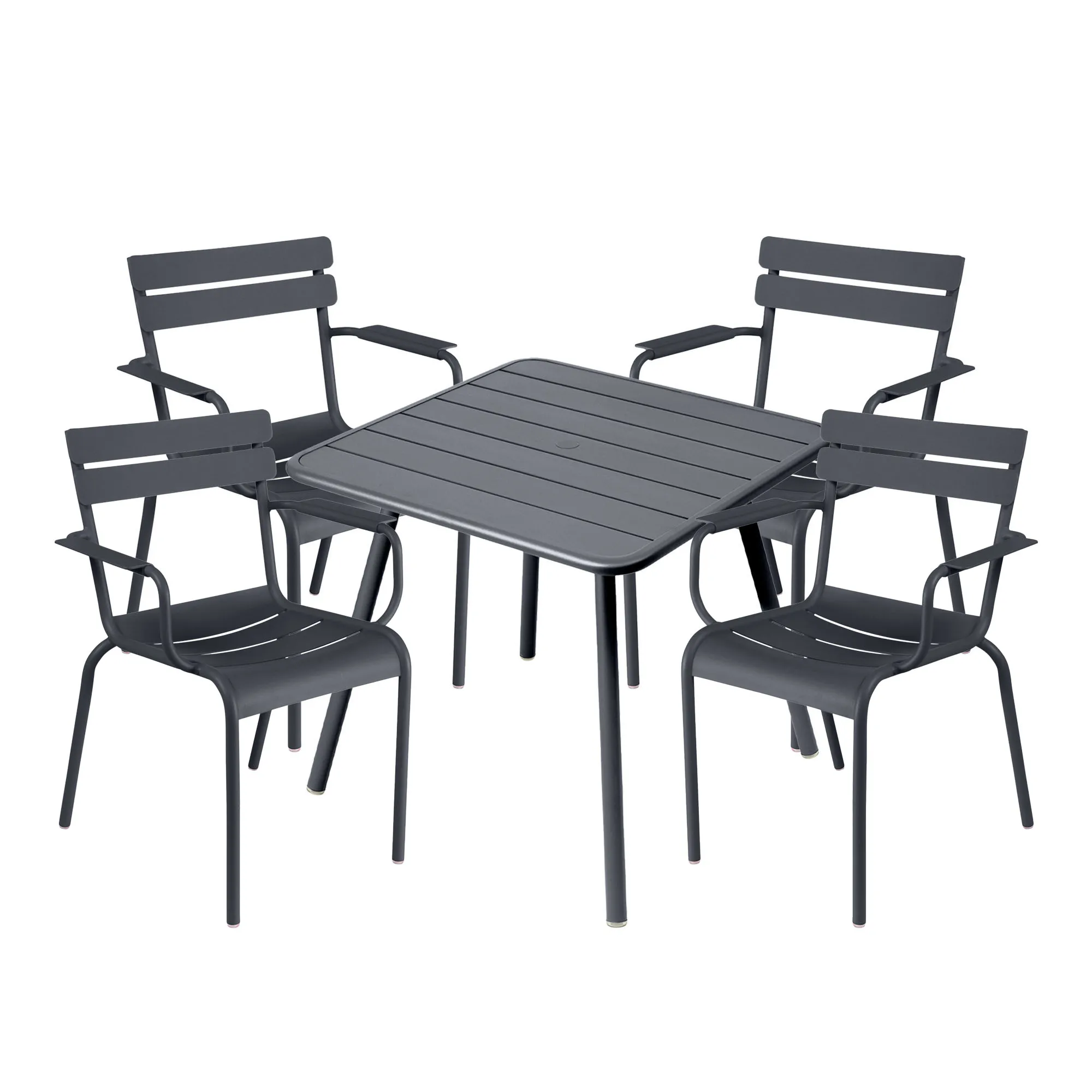 Luxembourg dining set four-legged table & 4 armchairs - 1