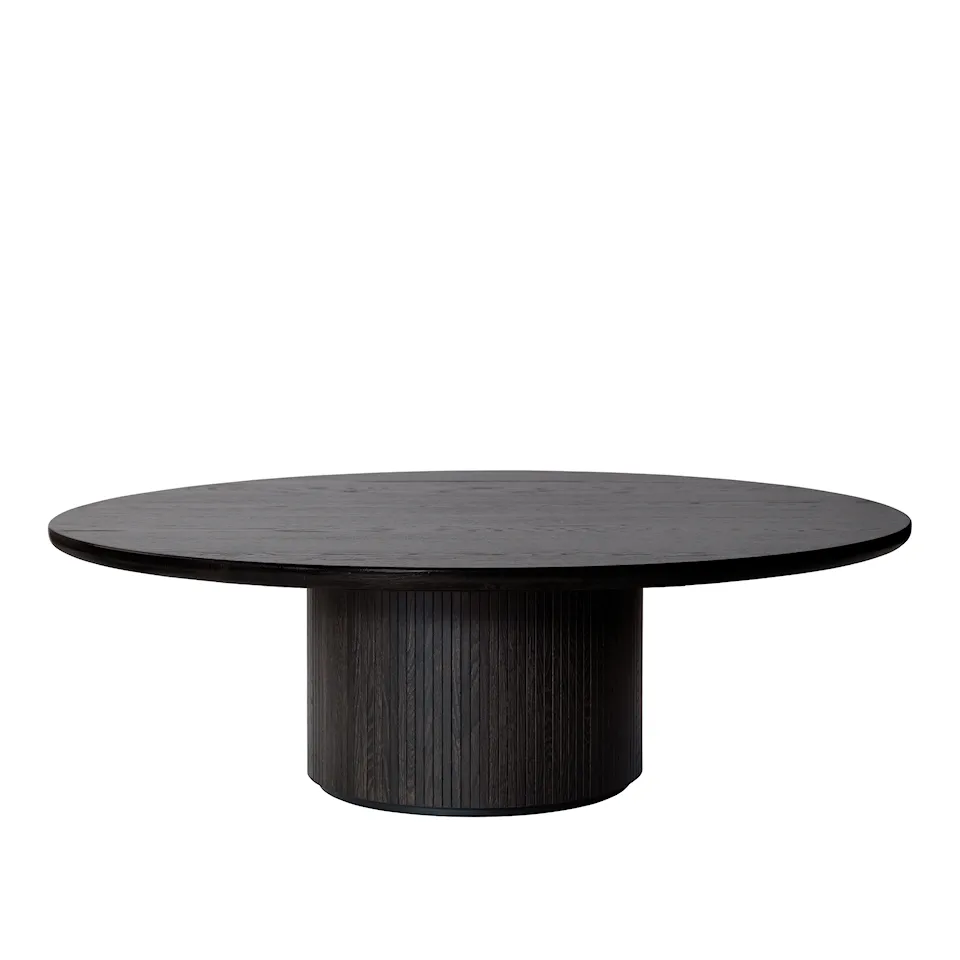 Moon Coffee Table Round H45 x Ø150, Brown/Black Stained Veneer Oak Lacquered